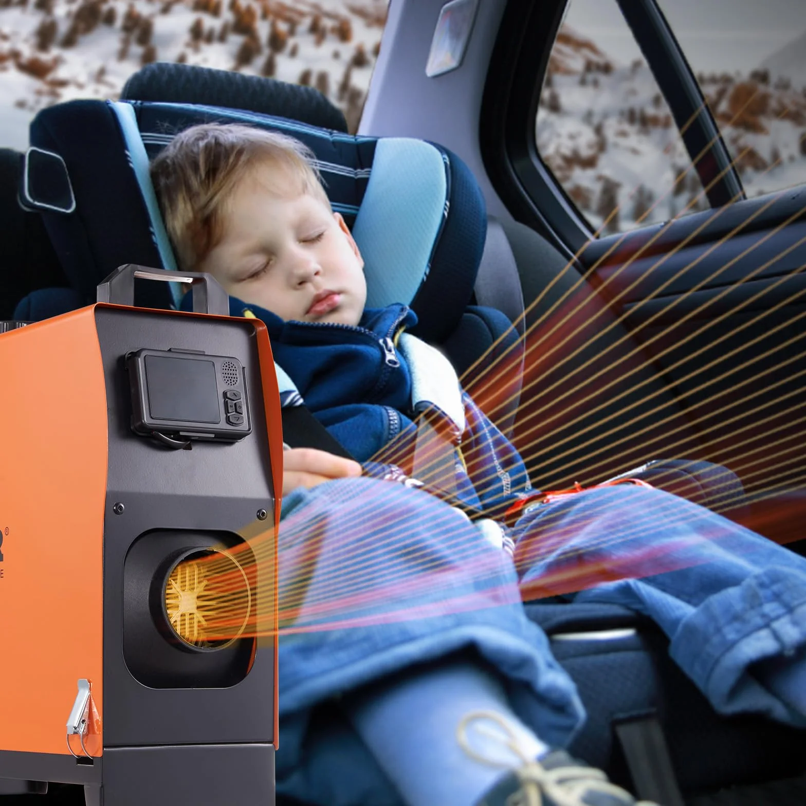 VEVOR Ogrzewanie postojowe na olej napędowy 12 V, 5 kW, ogrzewanie postojowe na olej napędowy, 0,16-0,52 l/h, z wyświetlaczem LCD, pilotem zdalnego sterowania i aplikacją Bluetooth