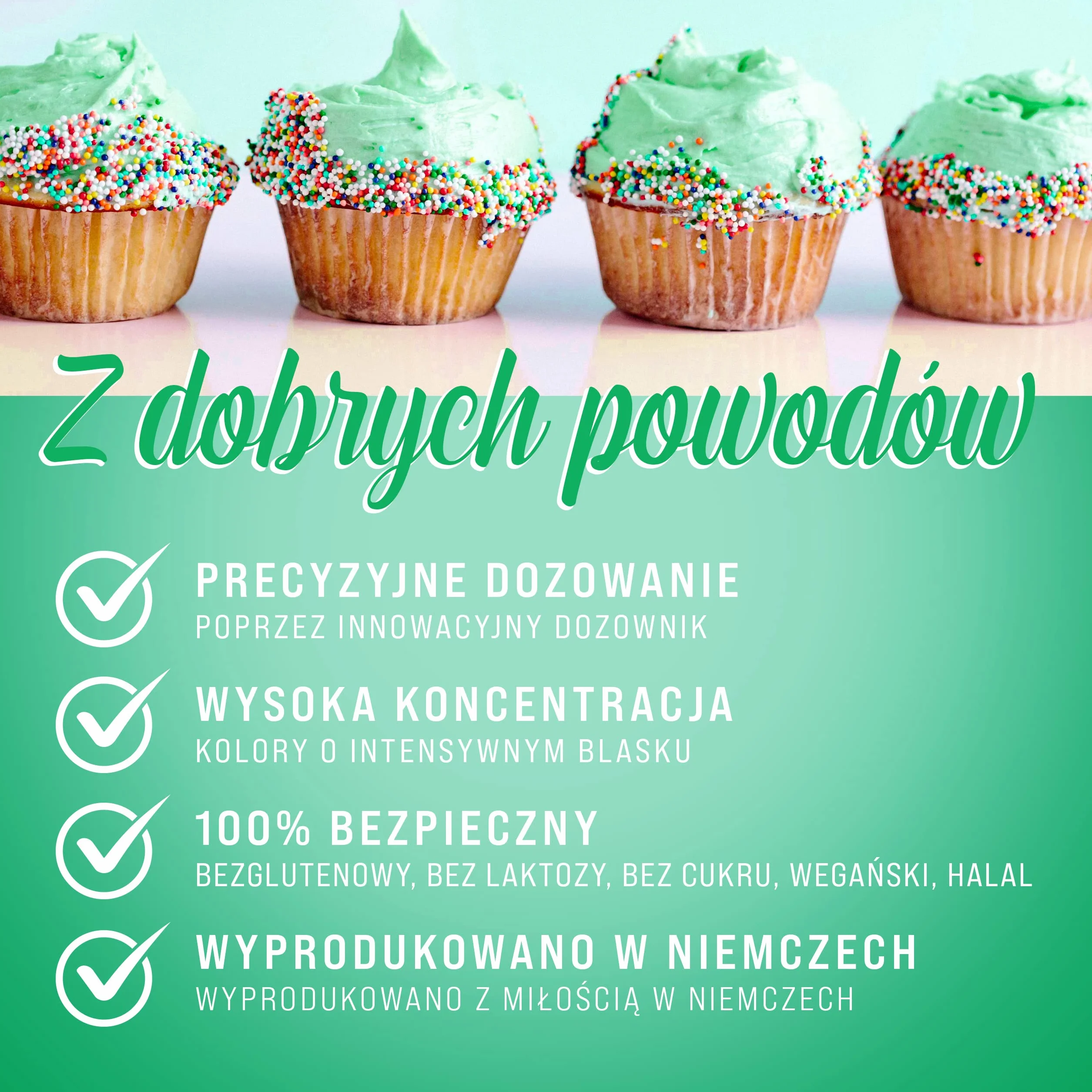 Belissia barwnik spożywczy szmaragdowa zieleń 10ml wysoce skoncentrowany barwnik, wyprodukowany w DE, bez cukru, płynny, do barwienia napojów, ciast, ciast, polew, slime i wielu innych.