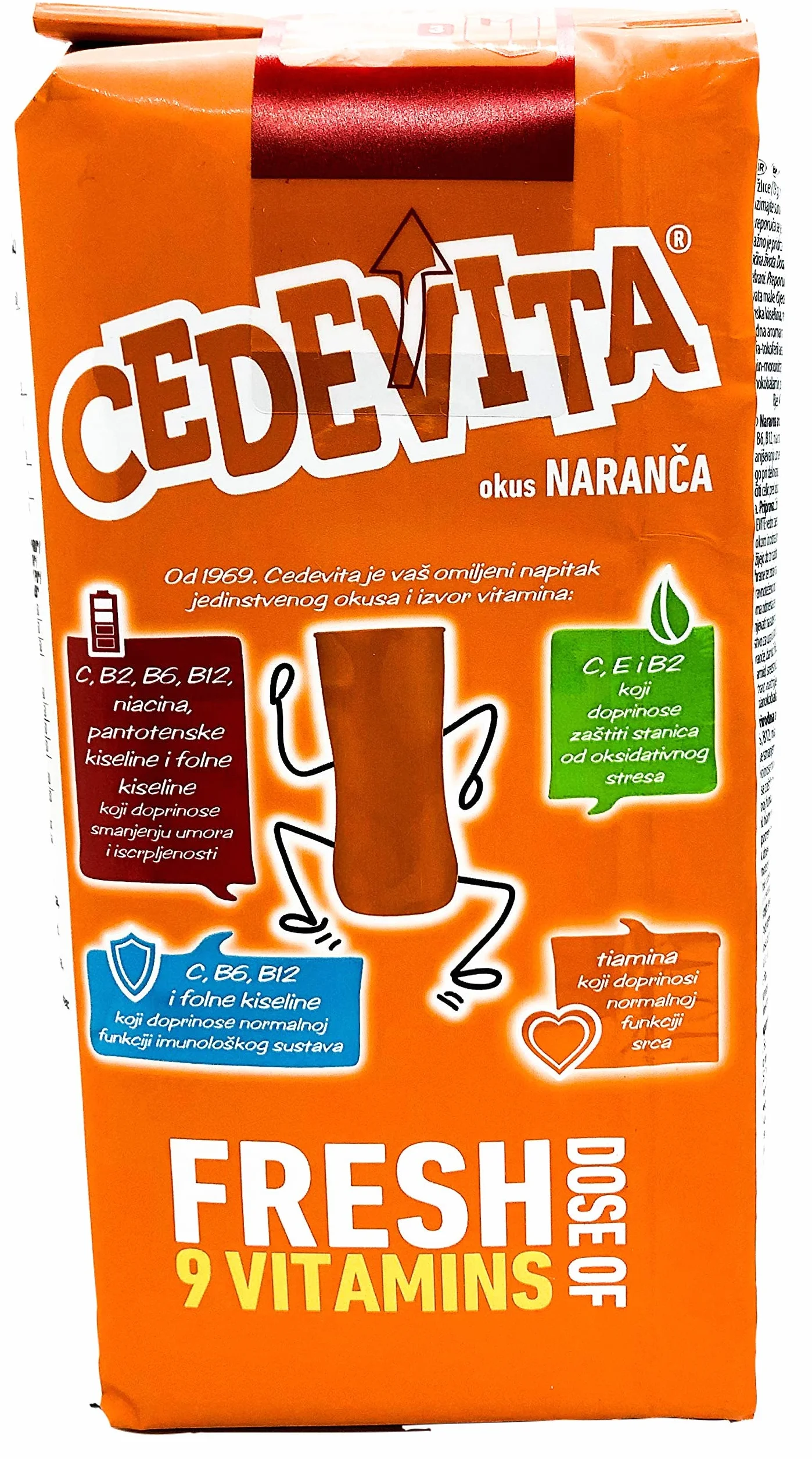 Cedevita Instant 9 witaminy napój w granulkach 500 g (do 6,5 l napojów) pomarańczowy
