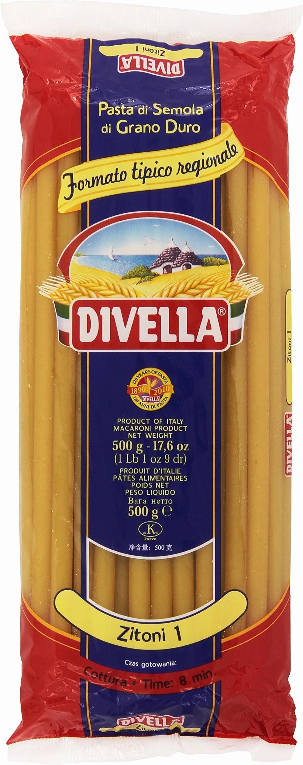 Makaron DIVELLA FORMATI SPECIALI ZITONI 500 GR włoski słomki makaronowe
