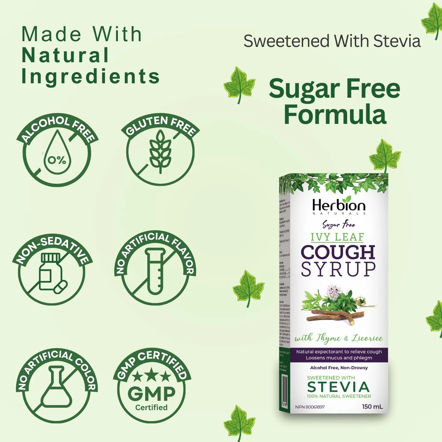 Herbion Natural Syrup tymiankowy syrop na kaszel 150 ml dla dorosłych i dzieci od 4 lat