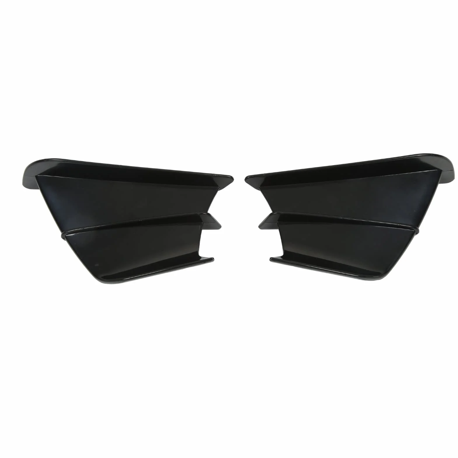 Skrzydło Aerodynamiczne KIMISS, Spojler Boczny Motocykla Owiewka Przednia Skrzydła Aerodynamiczne Skrzydła dla NINJA400 NINJA250 Z900 Z1000(Czarny błyszczący)