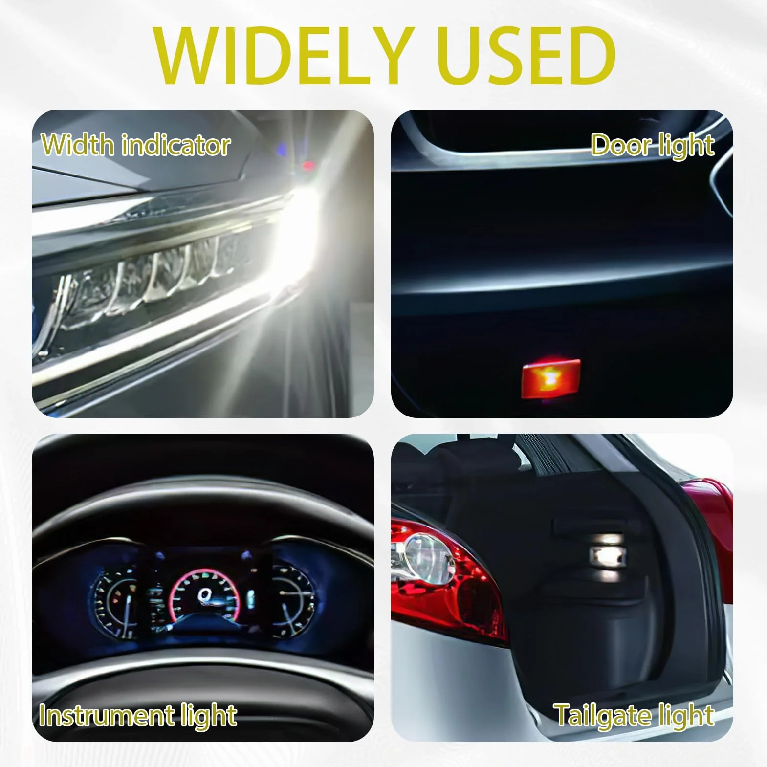 10 sztuk wymiennych żarówek samochodowych, żarówki W5W, W5W T10 LED żarówki 12 V, żarówka LED T10, lampka nocna LED do samochodu, oświetlenie wnętrza samochodu