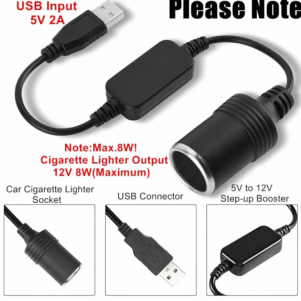 GLOGLOW zapalniczka samochodowa 12V USB obrotowy adapter konwerter przewód zasilający