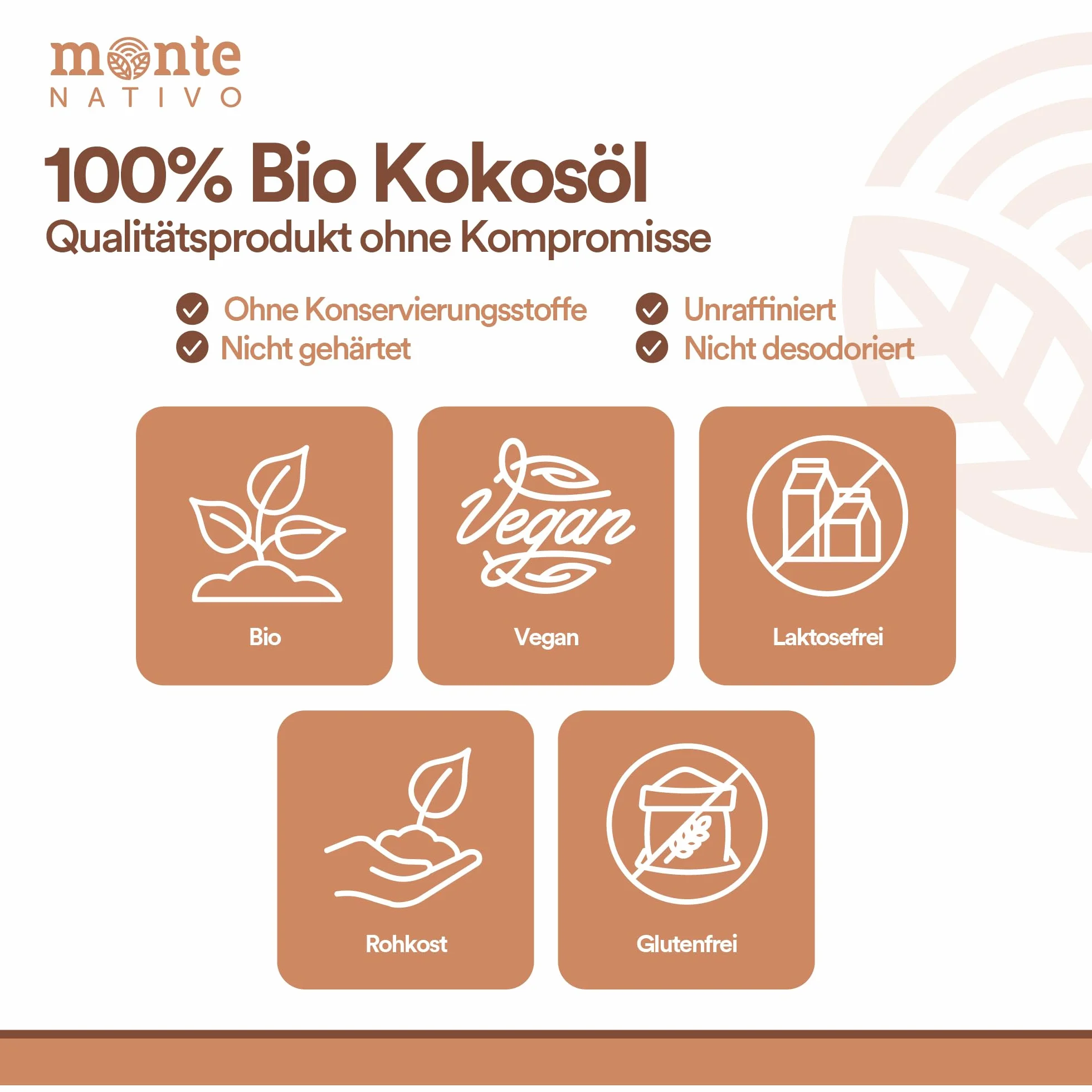 Olej kokosowy Bio Monte Nativo 200 ml czysty tłuszcz kokosowy ekologiczny tłoczony na zimno do gotowania
