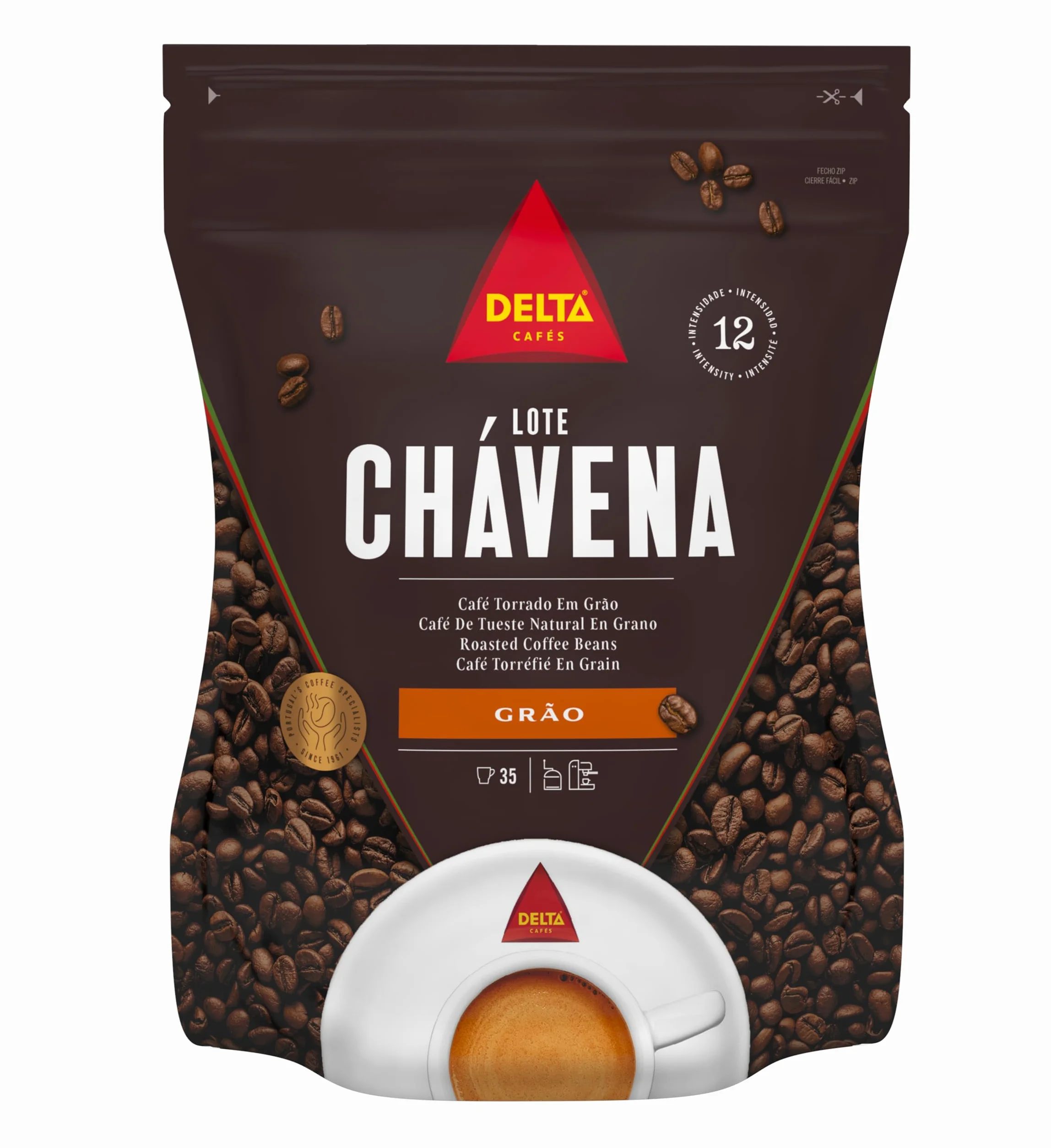 Delta Palona Arabica i Robusta pełne ziarna kawy 250 g