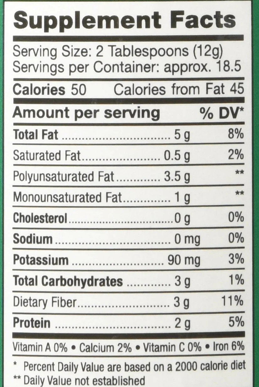 SANAR ORGANIC GROUND FLAX SEED LINAZA, Omega 3 6 9, DEITARY FIBER - LINANS, ...