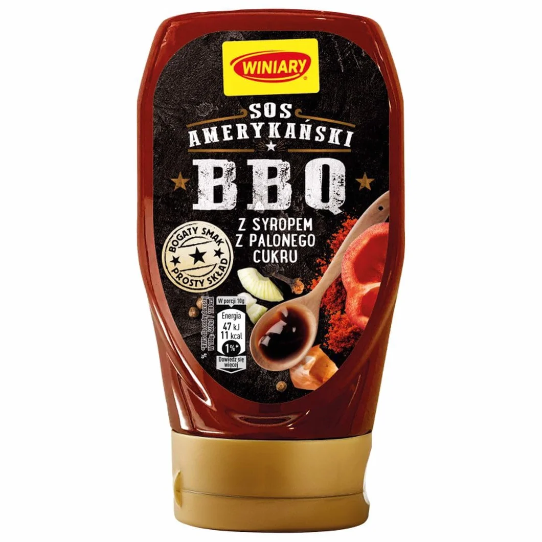 Winiary Sos amerykański BBQ z syropem z palonego cukru 348 g