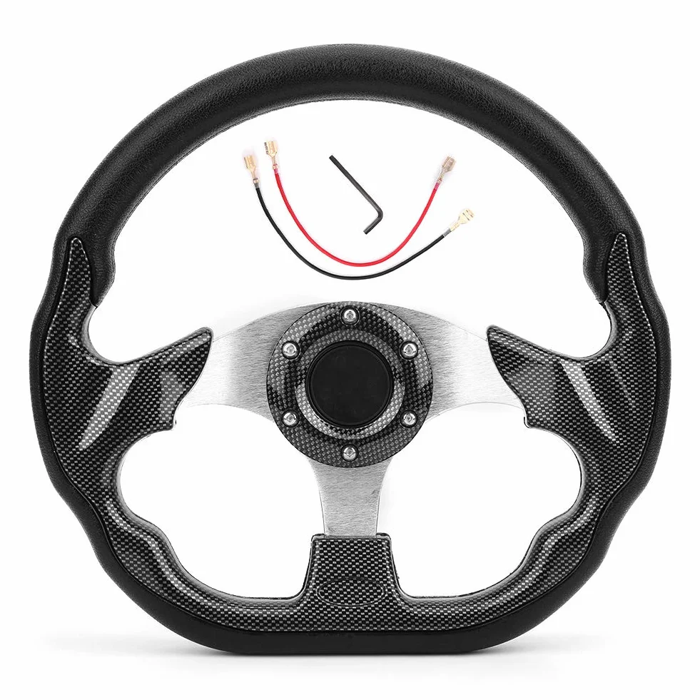 Yctze Uniwersalna kierownica wyścigowa z włókna węglowego 320 mm - styl wyścigowy Drift z przyciskiem klaksonu do driftingu
