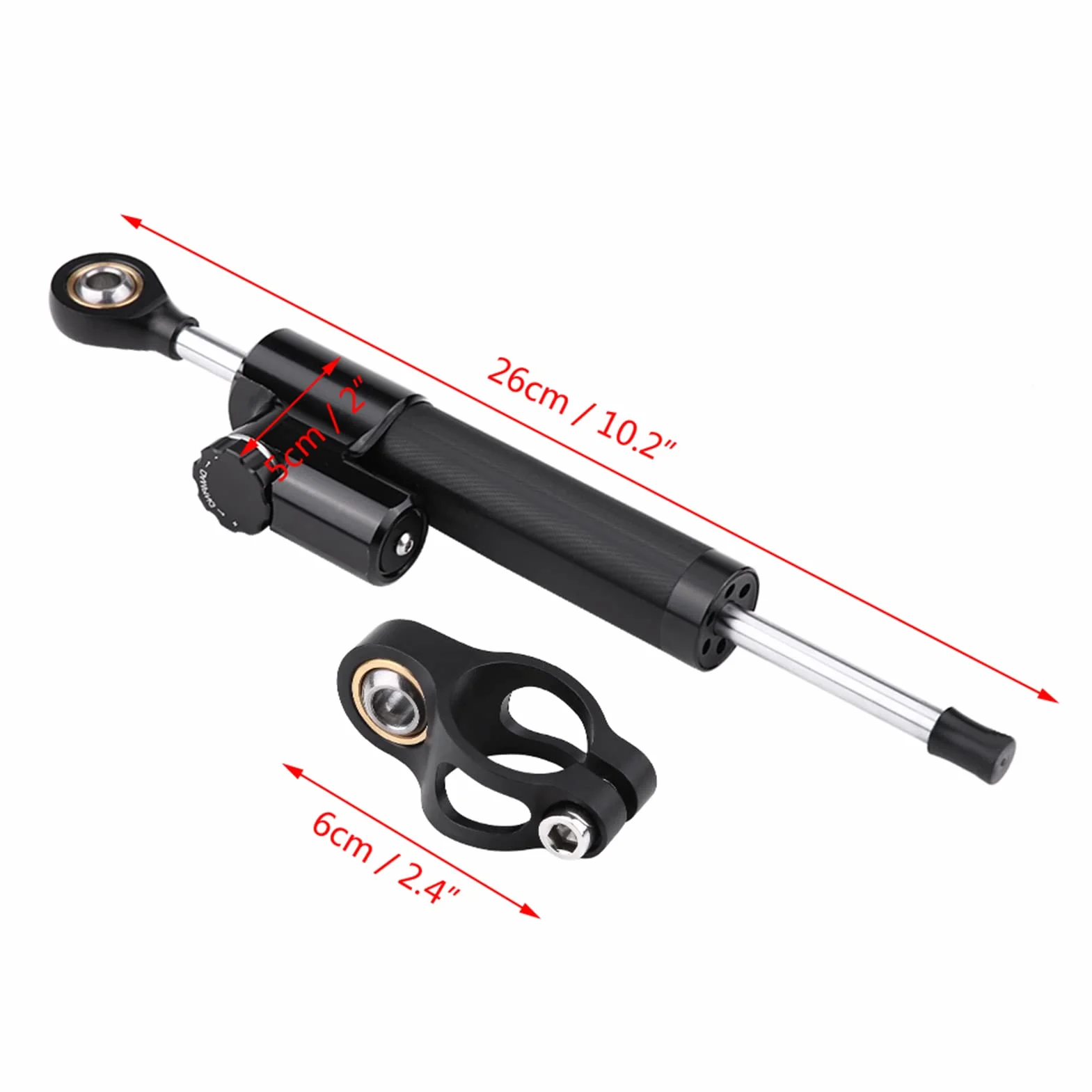 Uniwersalny amortyzator kierownicy motocykla CNC, amortyzator kierownicy motocykla, odwrócony stabilizator liniowy amortyzatora Keenso z uchwytem