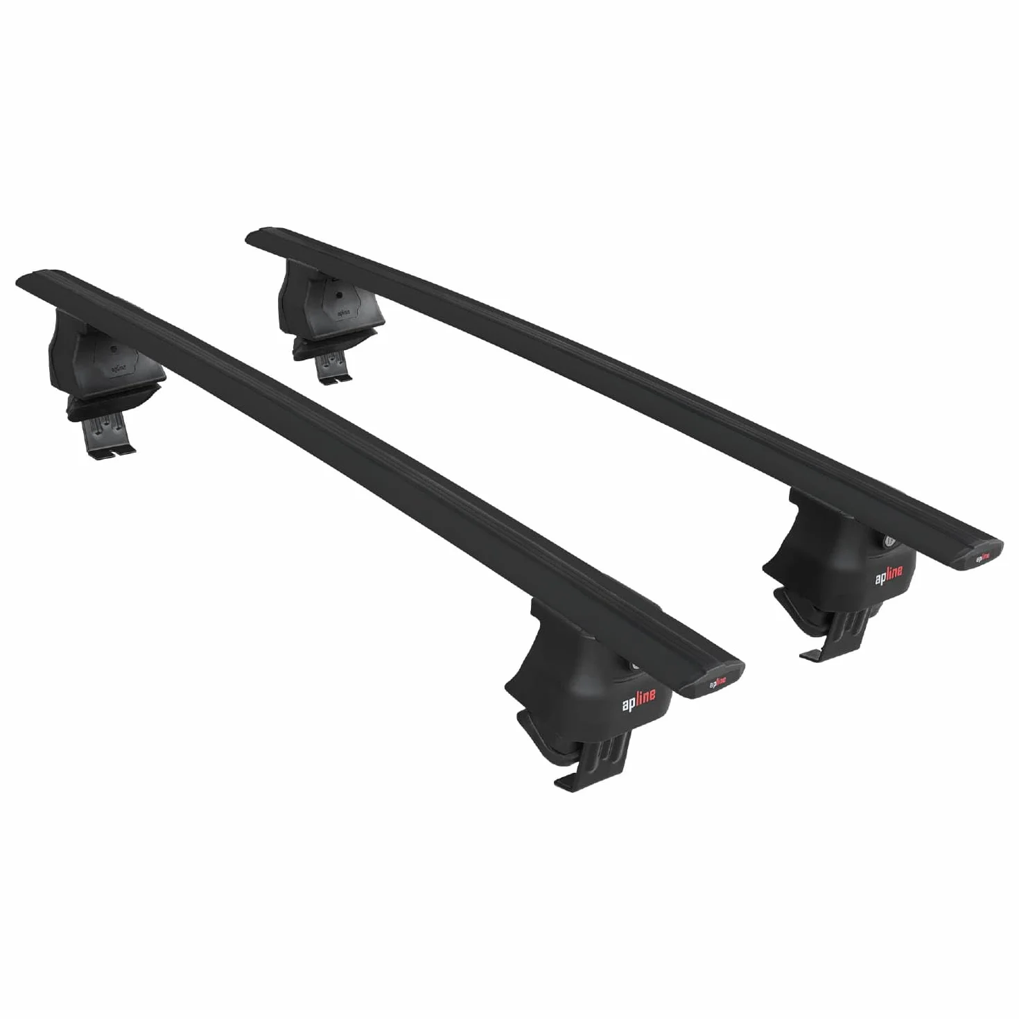 Kompatybilny z Opel/Vauxhall Crossland X 2017-2020 Bars ACE-4 Bagażnik Dachowy CZARNY