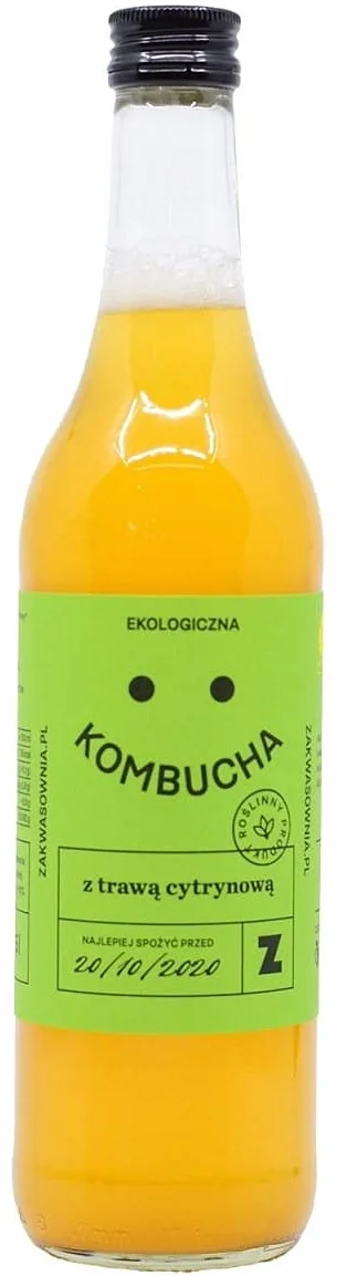GLUTEN-FREE KOMBUCHA WITH LEMONGRASS BIO 500 ml - ZAKWASOWNIA