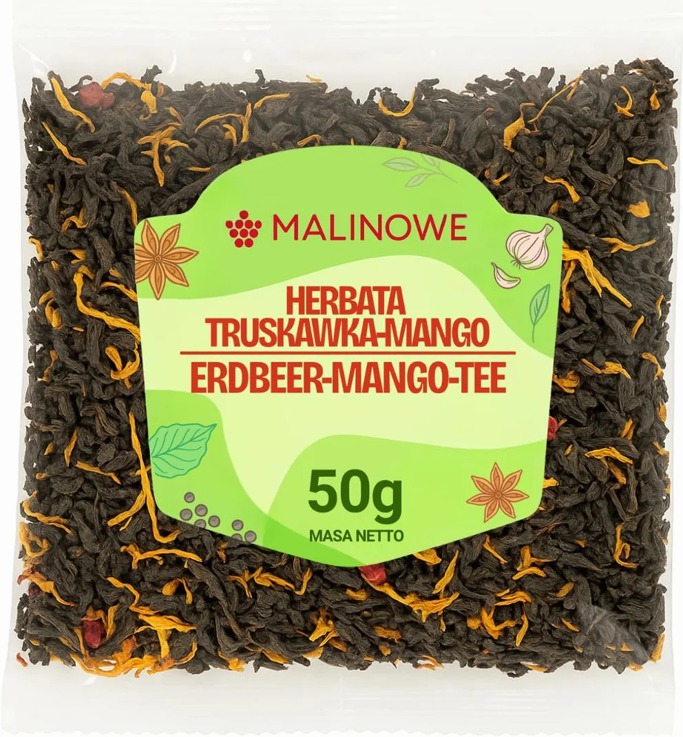 Herbata Czerwona PU-ERH TRUSKAWKA MANGO NATURALNA