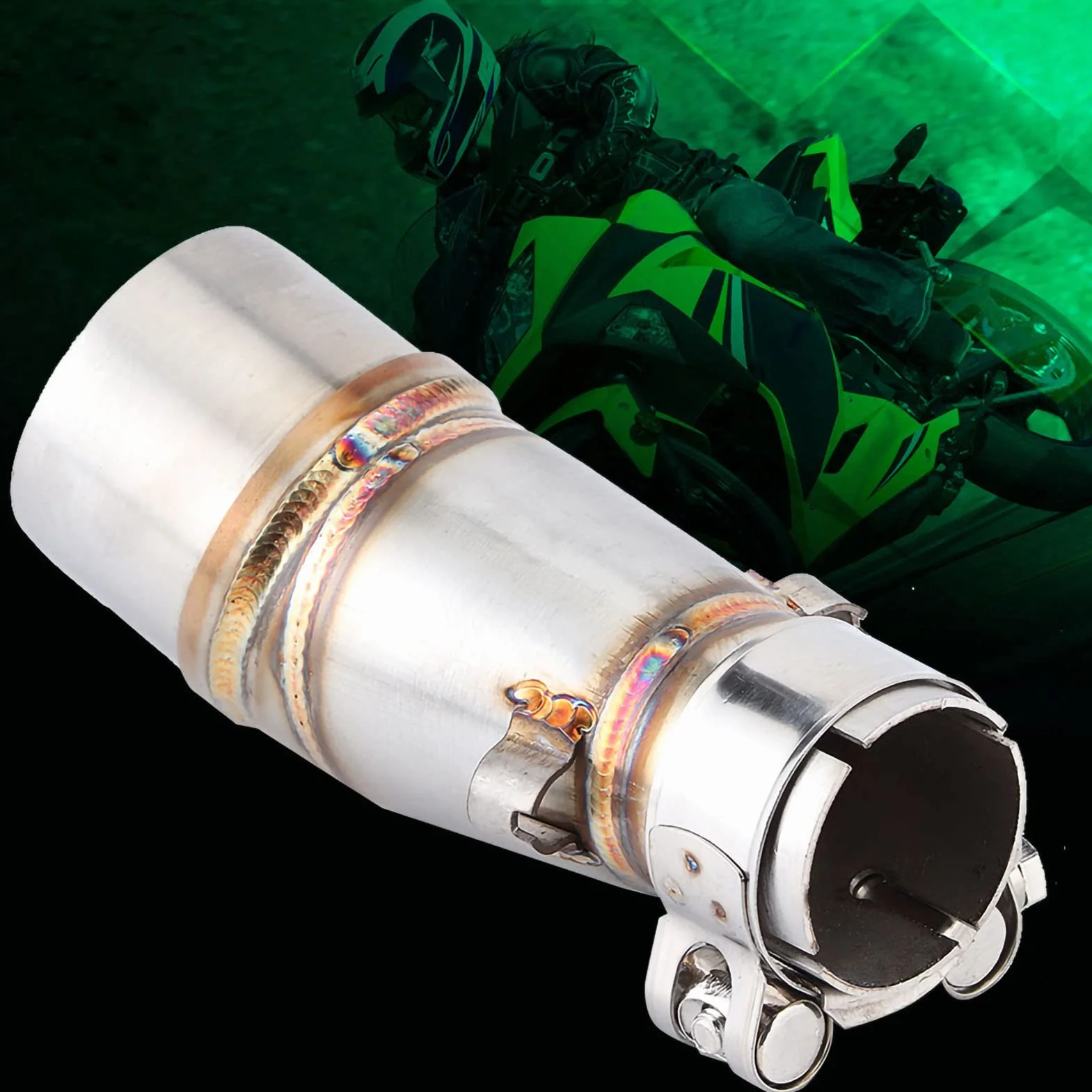 KIMISS Rura łącząca do tłumika motocyklowego for Z250 250 (2013-2016) | Średni łącznik do systemu wydechowego | Kompatybilny z slip-on