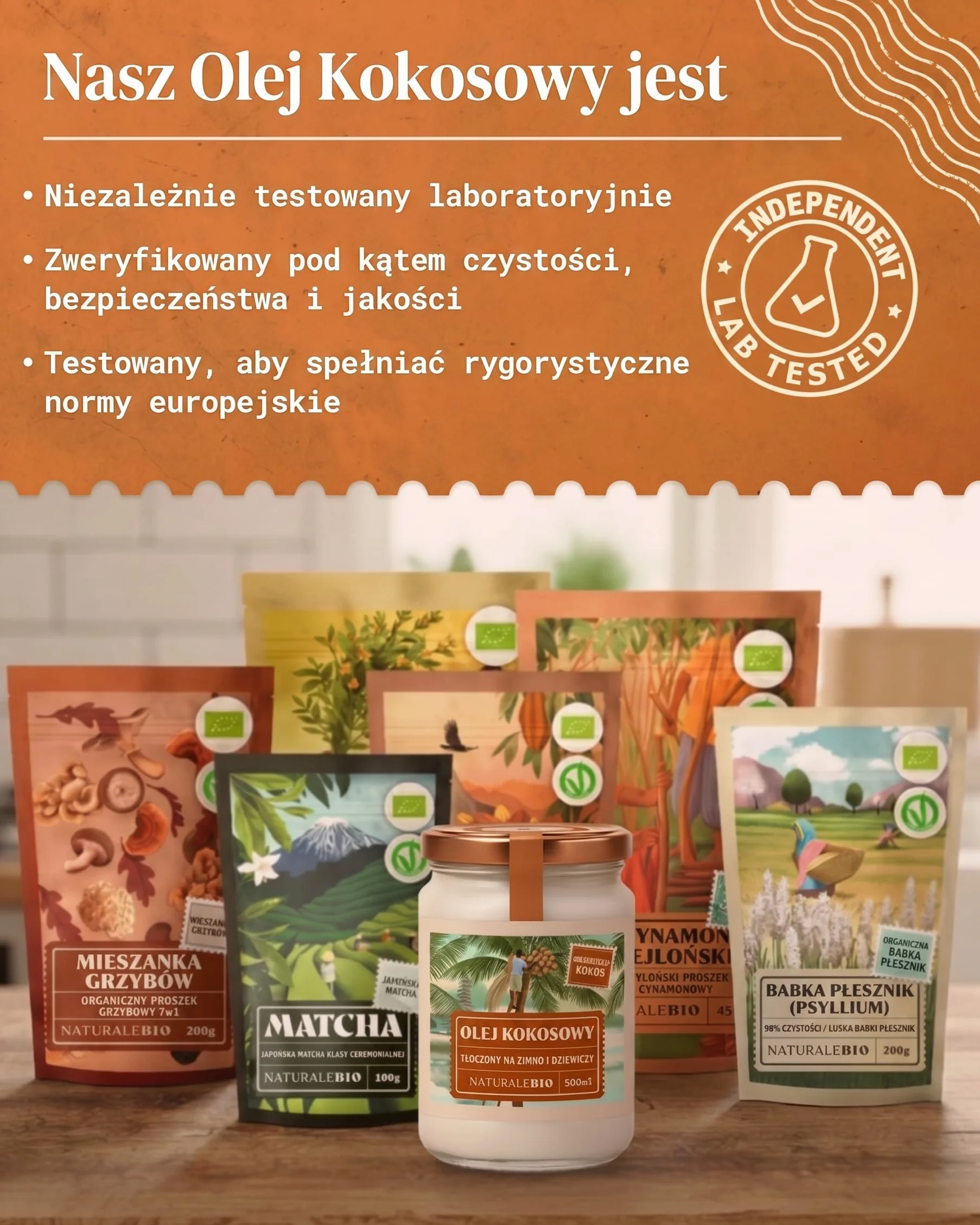 NaturaleBio Olej kokosowy ekologiczny Extra Virgin 200 ml