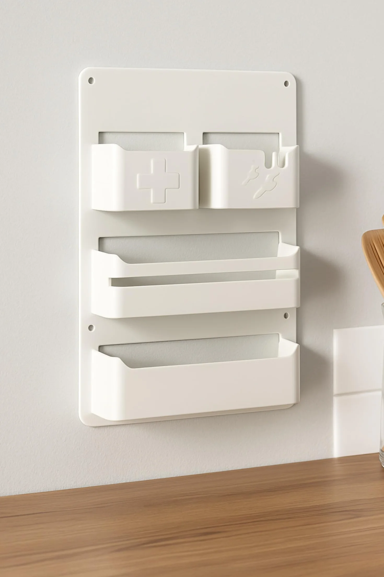 ProPlus 230094 organizer do klapy serwisowej, przyczepy kempingowej, kampera, kampera, wymiary: 28 x 18 x 4,8 cm, z taśmą klejącą M3