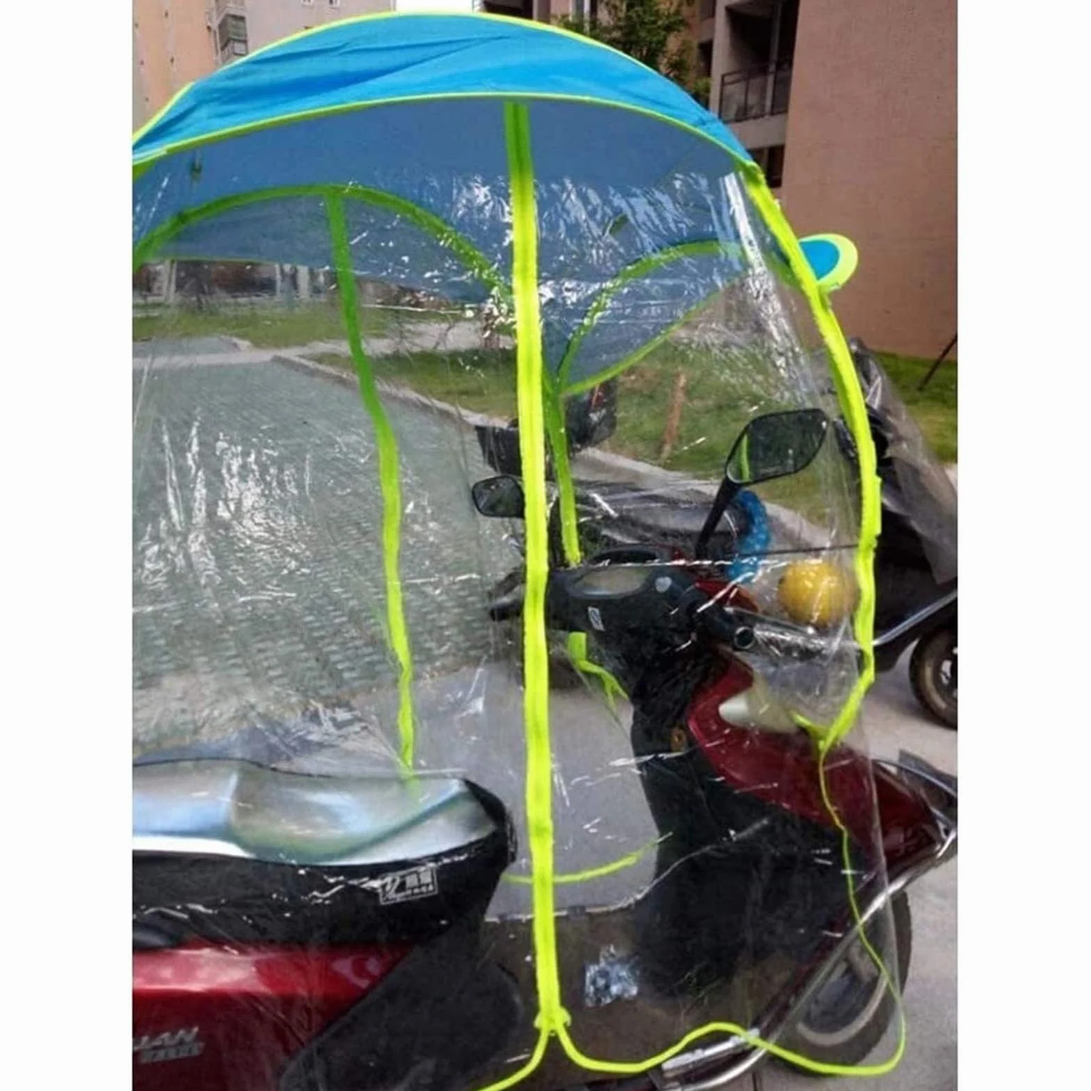 Całkowicie zabudowany skuter Parasol motocyklowy Mobilność Osłona przeciwsłoneczna i osłona przeciwdeszczowa Wodoodporna, osłona przeciwdeszczowa dla motocykla, wodoodporna,Blue,B