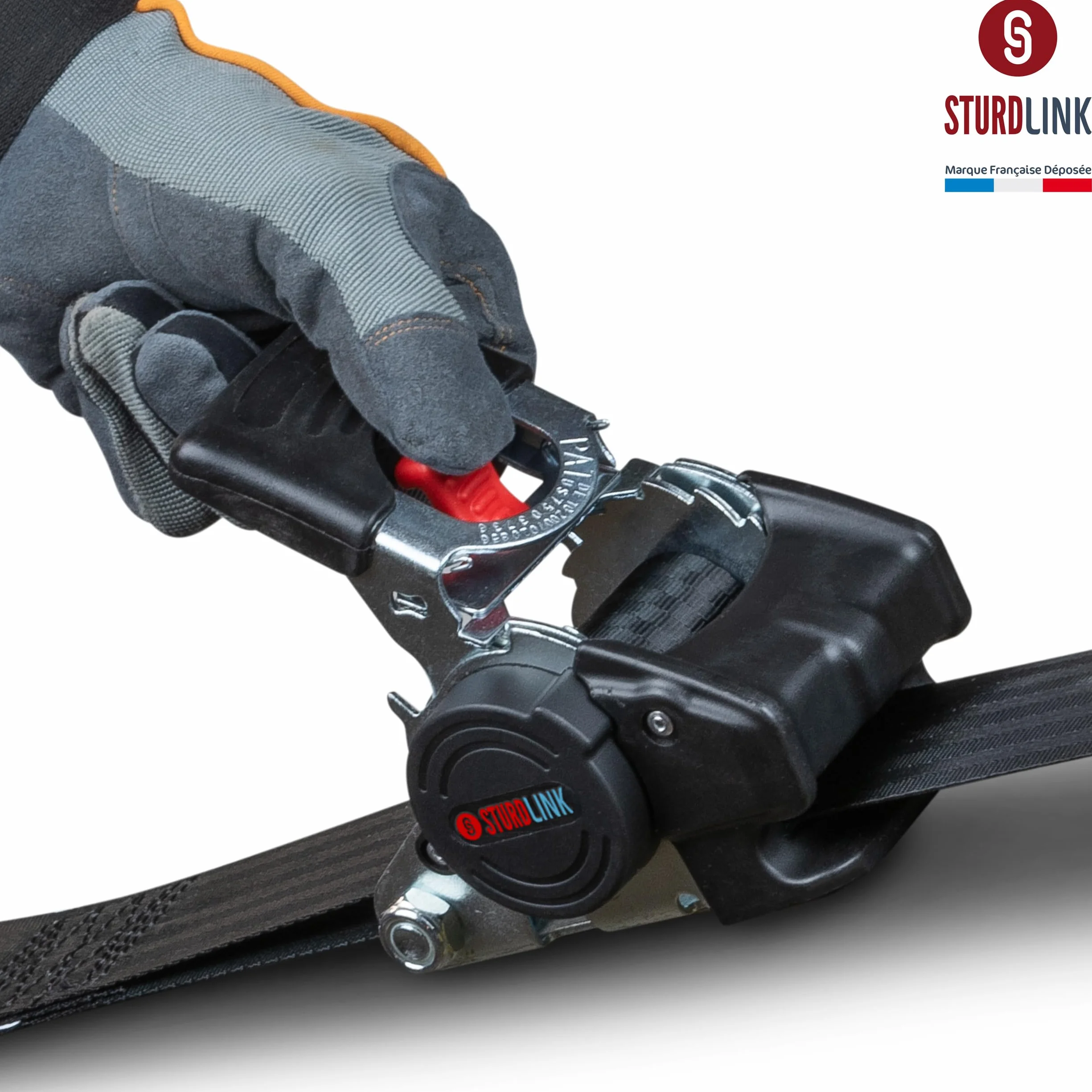 Automatyczny pas mocujący 50 mm EN12195-2, 3 m, z hakiem S 750 kg/1500 kg, zestaw 2 samozwijających się pasów napinających, pas mocujący do przyczepy samochodowej, do quada i motocykla