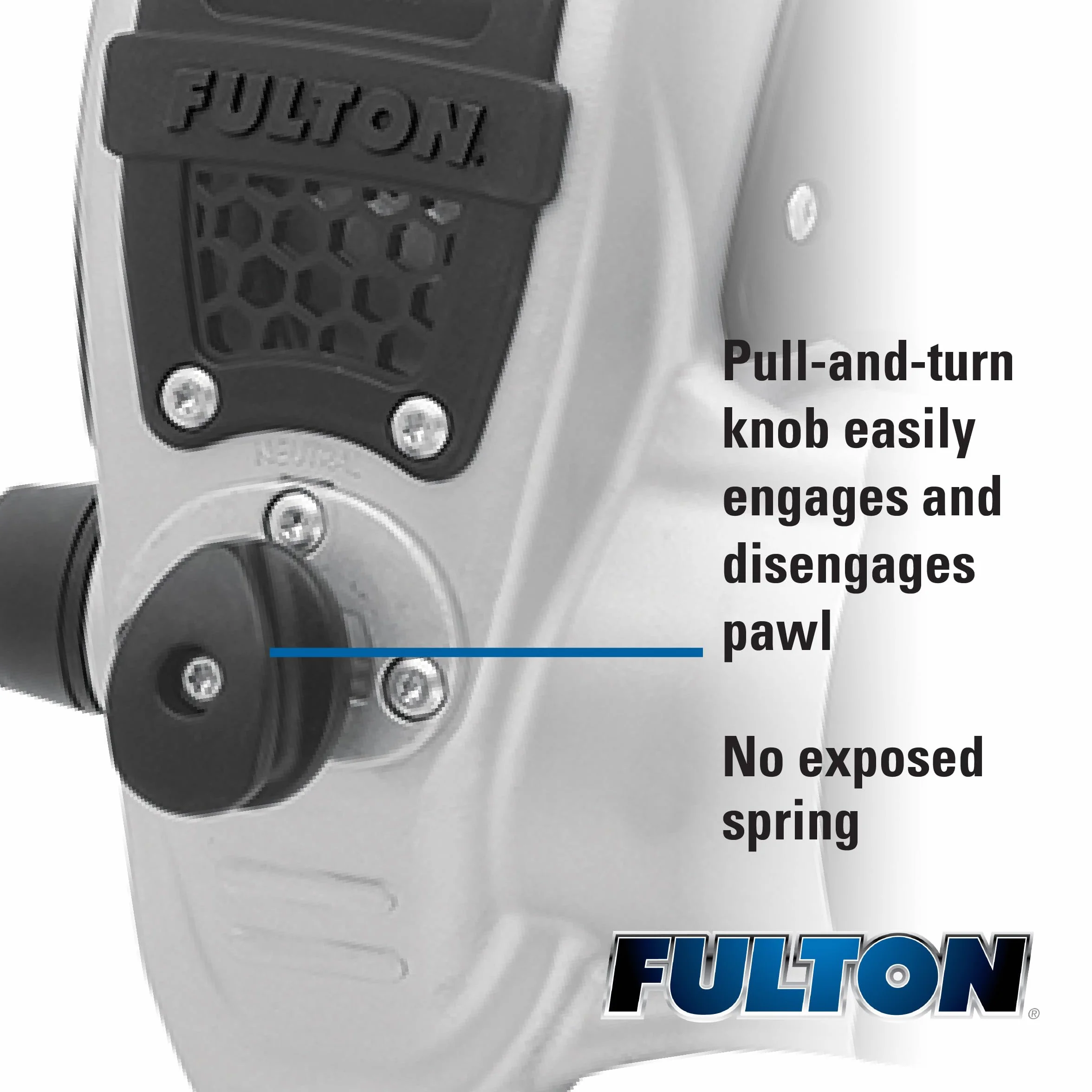 Fulton Unisex Fulton FW20000101 F2 wciągarka jednobiegowa 2000, srebrna i czarna, długość łodzi - maks. stopy brak wagi ma UK
