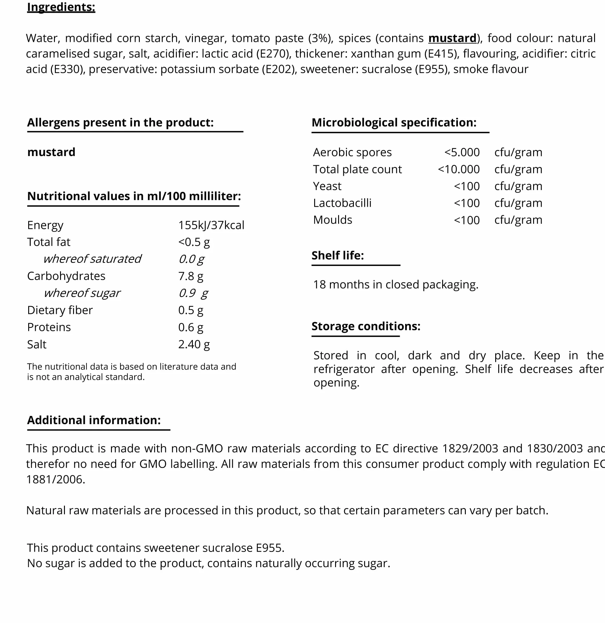 Callowfit sos niskokaloryczny 0% tłuszczu i cukru dymny grill