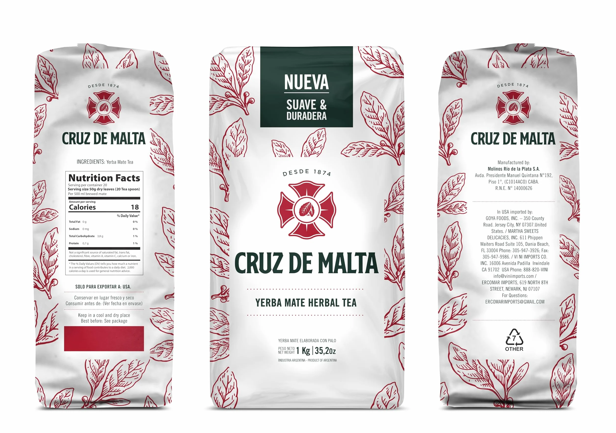 Yerba Mate Cruz de Malta 1kg