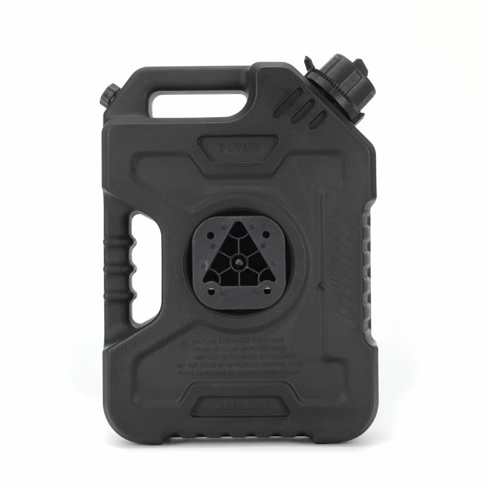5 l, przenośny pojemnik na benzynę, pojemnik na benzynę, pojemnik na benzynę, pojemnik na olej napędowy, pojemność Can Fit for Motorcycle SUV ATV Cars Boat Offroad (5 l, czarny z