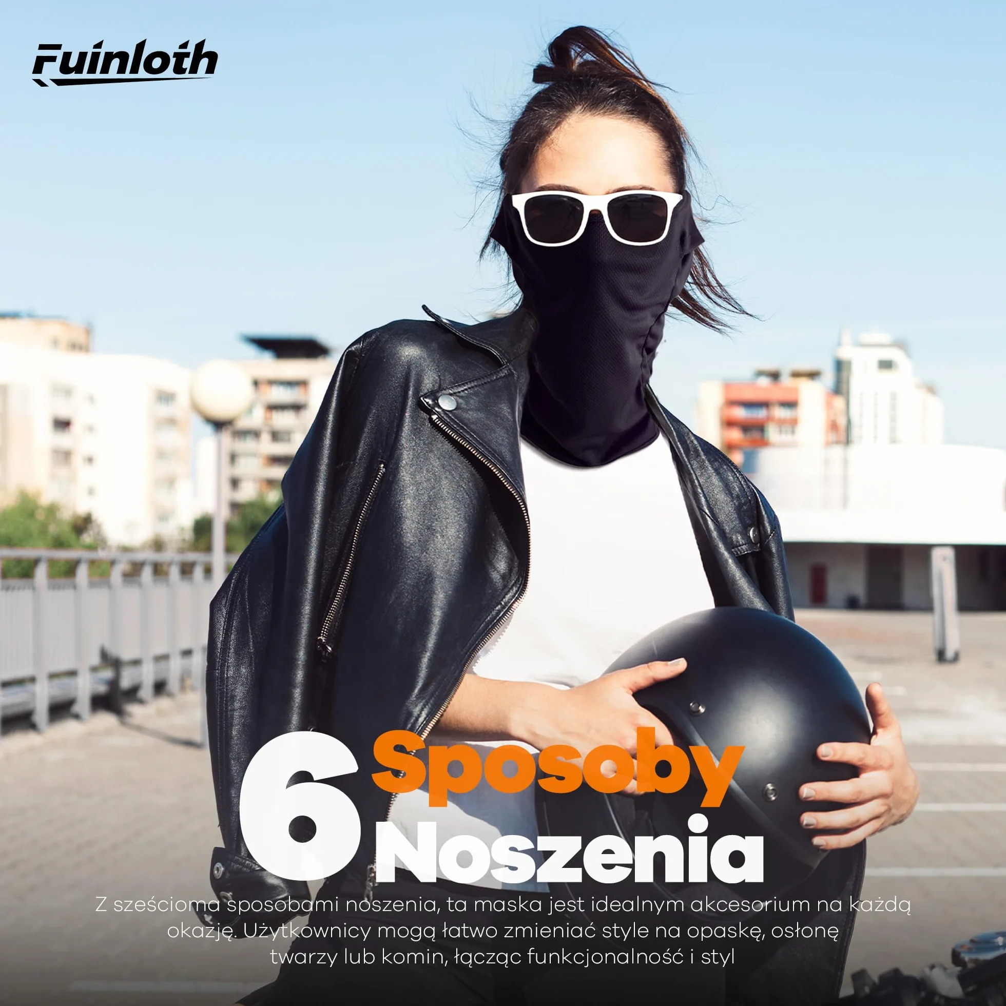 Fuinloth Balaclava Maska Narciarska, Motocykl i Rower Wiatroszczelny Ocieplacz Szyi Ochrona przed UV Chłodzące dla Mężczyzn/Kobiet