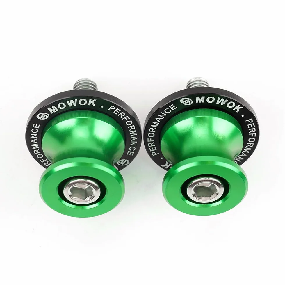 MOWOK M8 motocykl diabolo wahacz suwak cewka śruba wspornika dla Kawasaki Z650 Z900 RS Z800 Z1000 VERSYS 650 ER6N Ninja 650 400 1000SX ZX-6R ZX10R ZX4R ZX4RR (zielony)