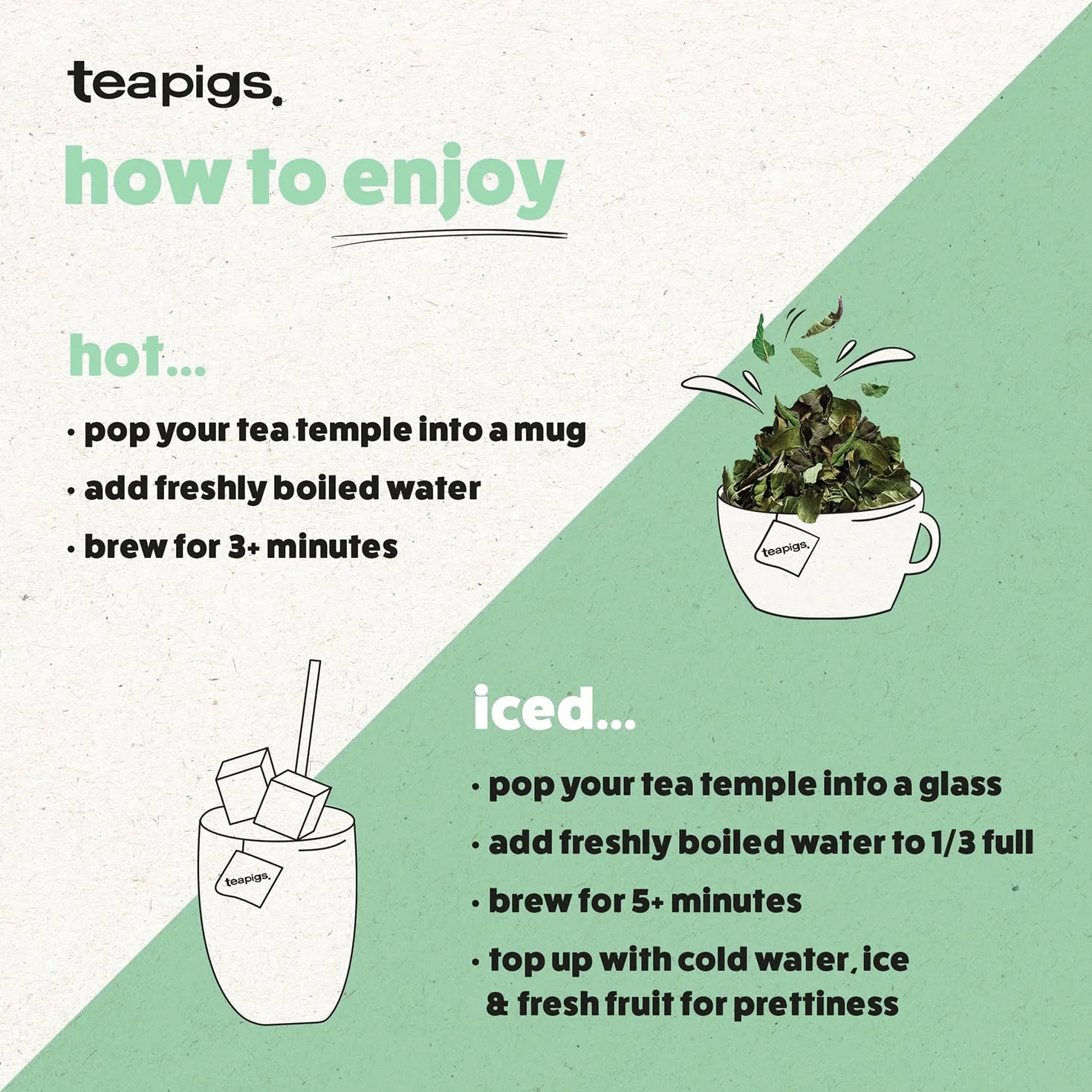 Teapigs Mao Feng Zielona Herbata w Torebkach 50 sztuk Całe Liście