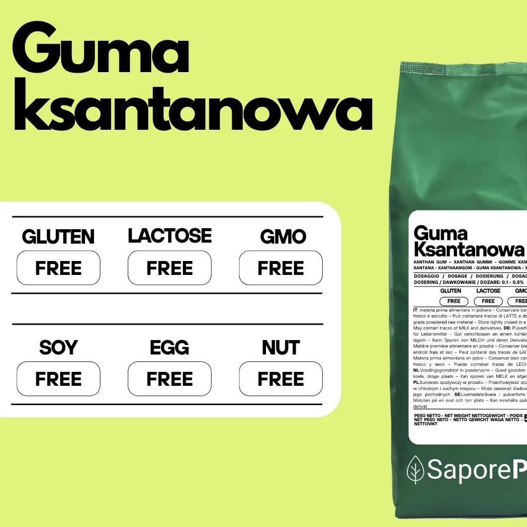 Guma ksantanowa 500 g – stabilizator, środek wiążący, zagęszczający, bez glutenu