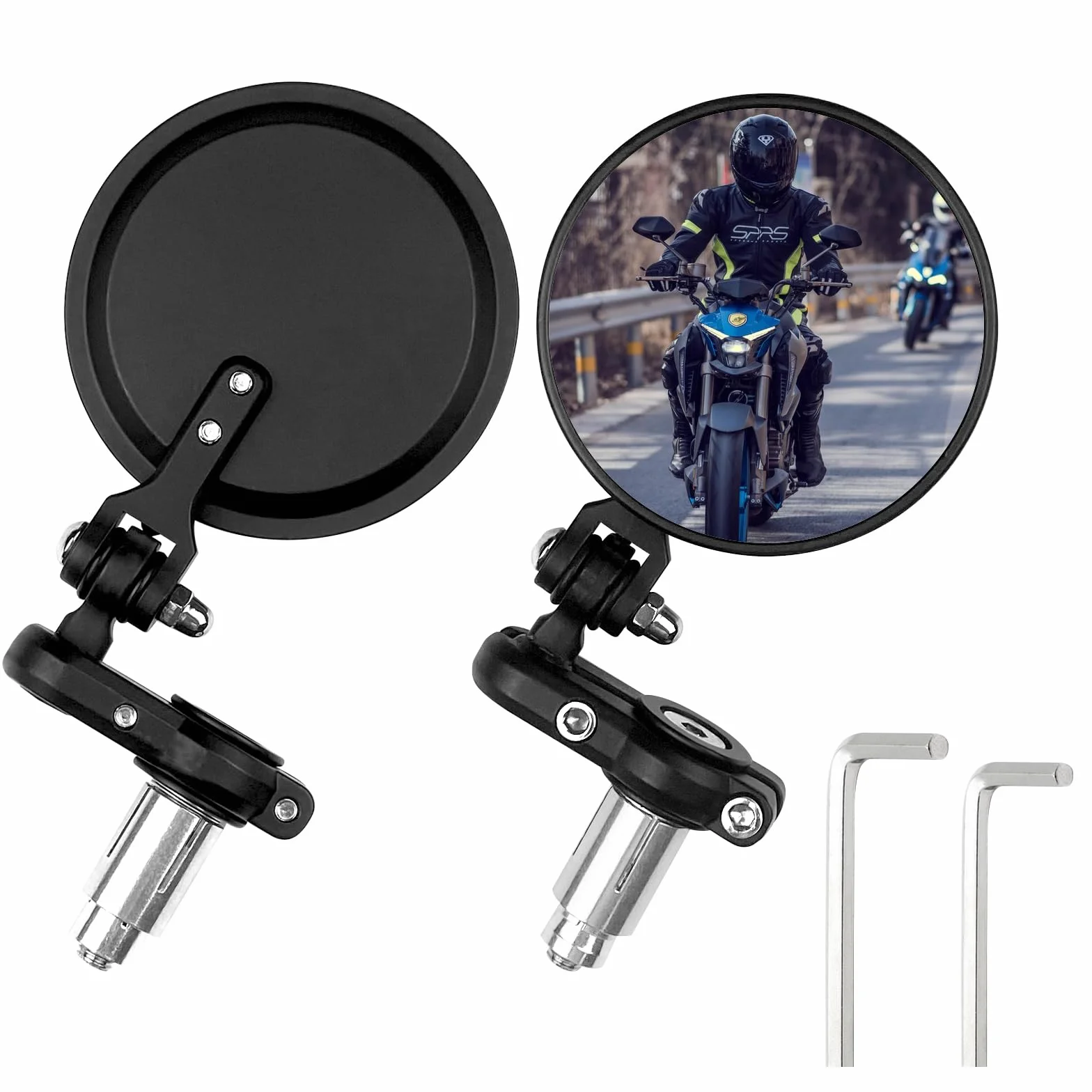 Fousenuk Lusterko motocyklowe okrągłe Uniwersalne