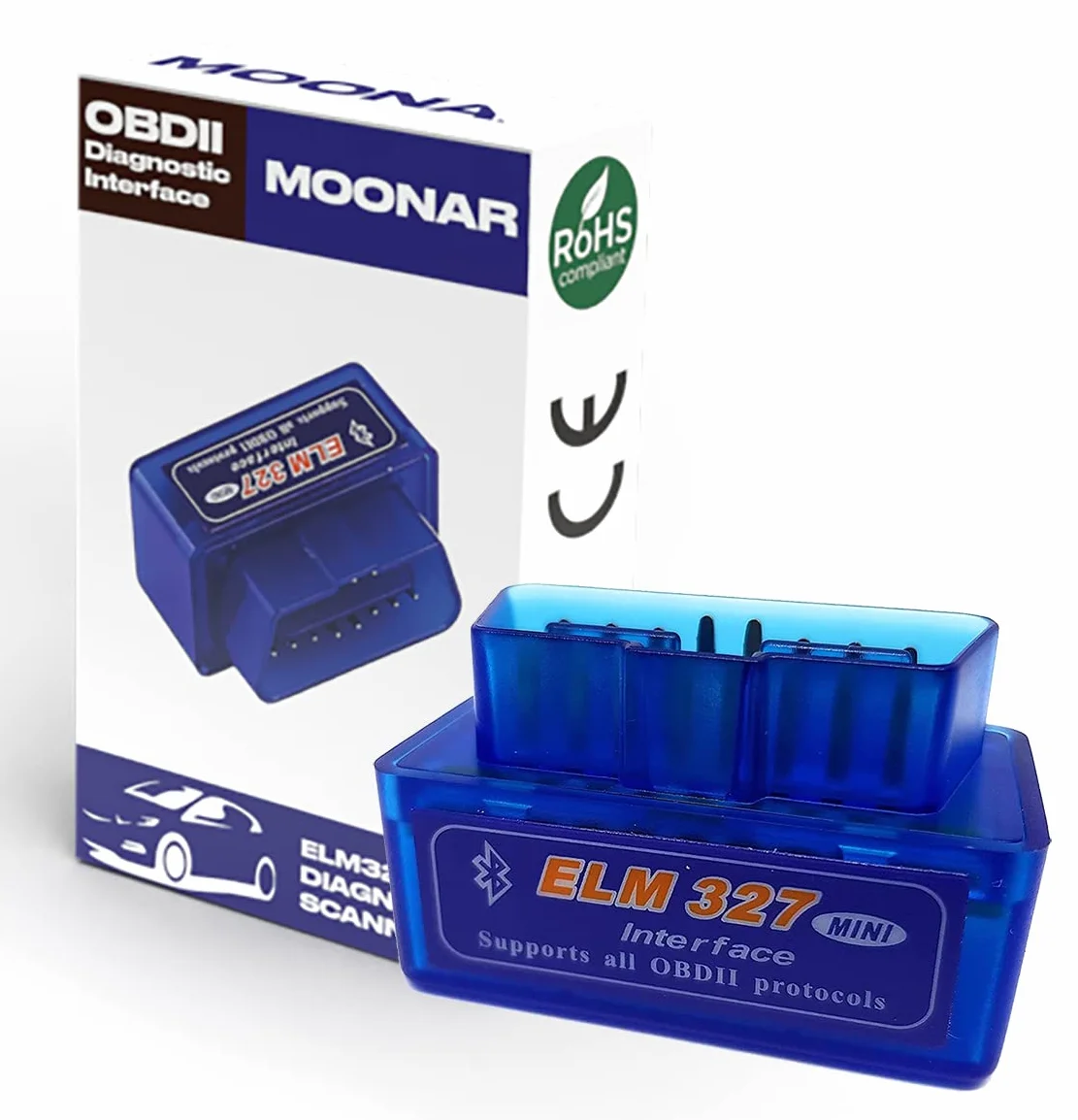 Mini ELM327 Interfejs Bluetooth OBD-II OBD2 Auto Car Narzędzie Diagnostyczne Kabel Elektryczny, Windows, Android, Linux"