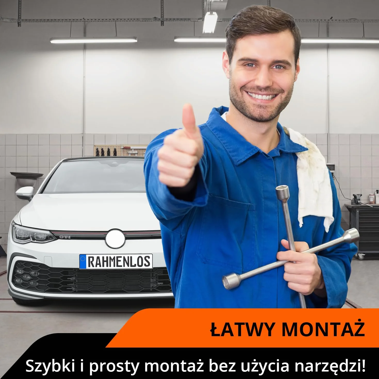 GENMAG® Ramki pod Tablice Rejestracyjne na Rzep | Ramka pod Tablice Rejestracyjna na Rzepy | Ramka Ramki na Rejestracje | Bezramkowy Uchwyt Tablicy Rejestracyjnej | Uchwyt do Tablic Rejestracyjnych