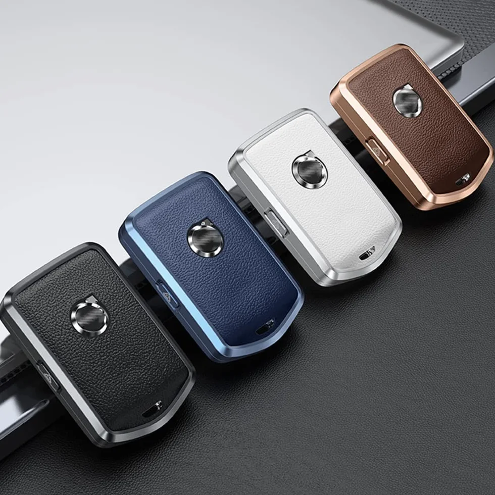 Etui na klucze pasuje do Volvo Smart etui ochronne do Volvo XC60 XC70 XC90 C30 S60 S80 S90 V60 V70 V90 pudełko na klucze skóra boczne przyciski białe