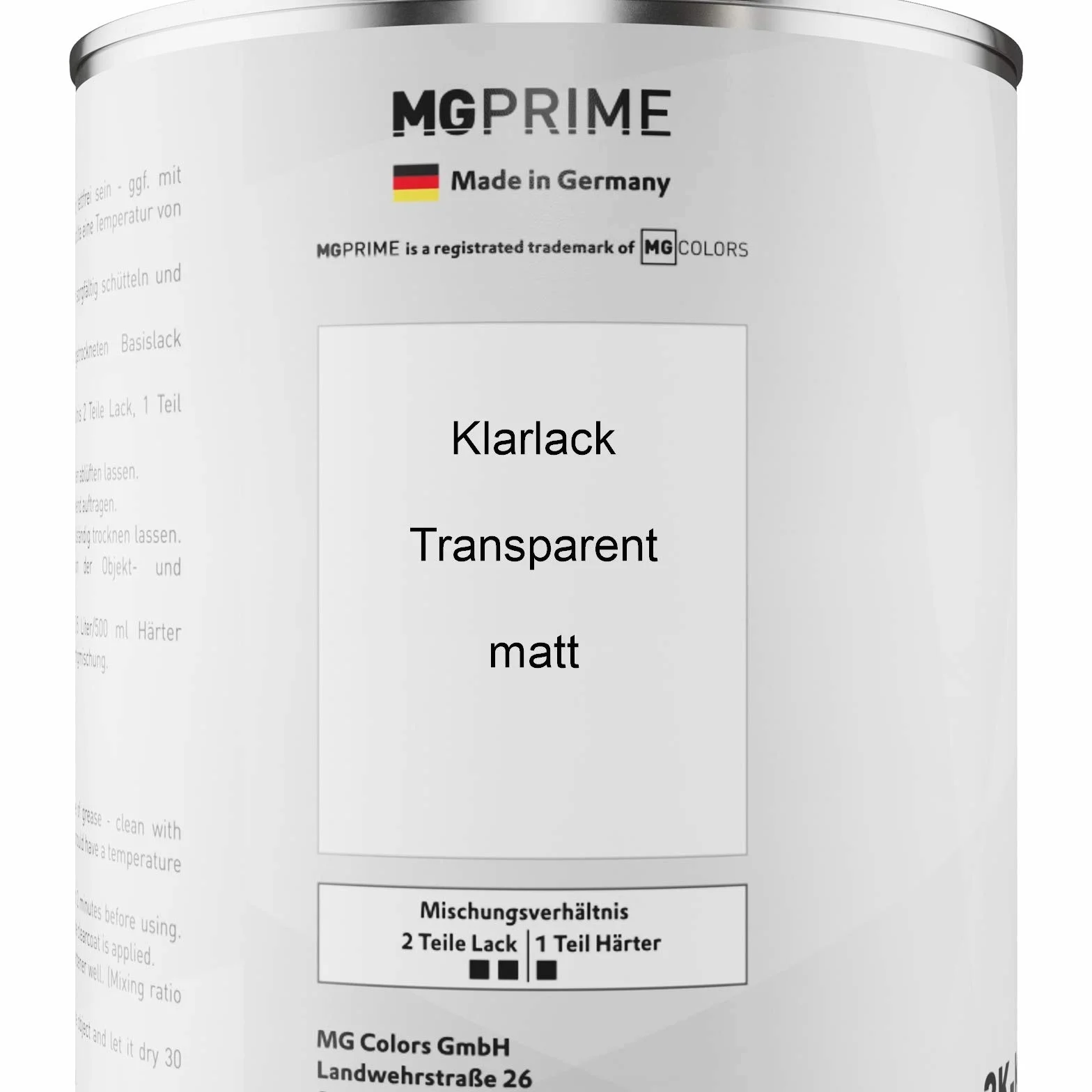 MG PRIME Lakier samochodowy Zestaw puszek dla KIA MGG Matte Gravity Grey Metallic/Shadow Matte Gray Lakier bazowy 2K Utwardzacz do lakieru bezbarwnego gotowy do natrysku 2,5L
