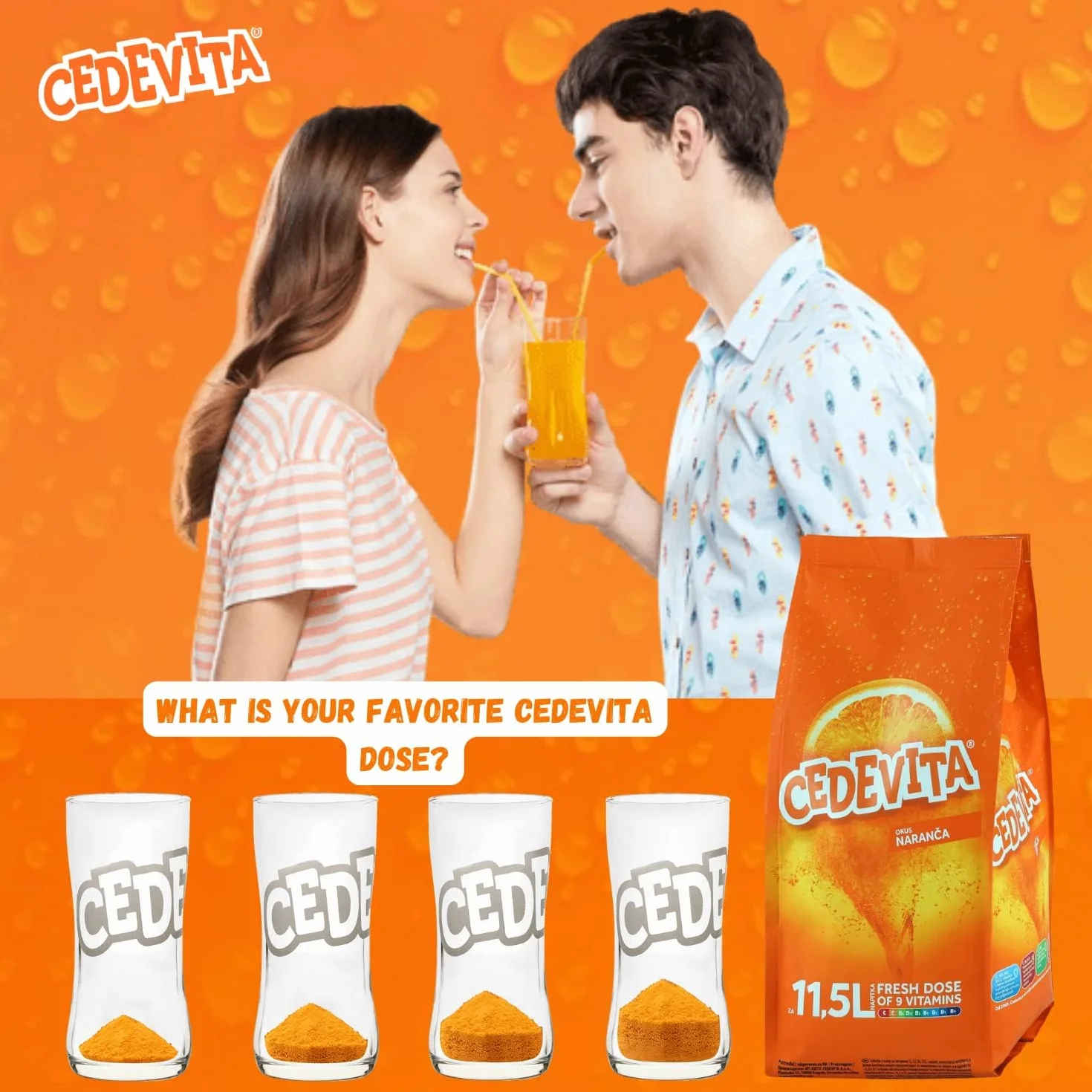 Cedevita Orange 9 witamin proszek do soku bezalkoholowego 11,5 l