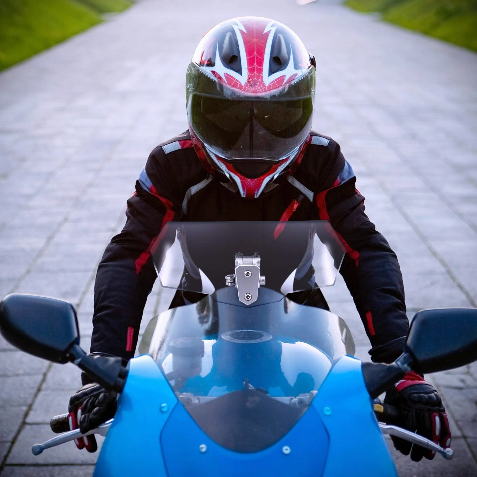 Przedłużenie przedniej szyby motocykla, uniwersalny regulowany deflektor wiatrowy przedniej szyby
