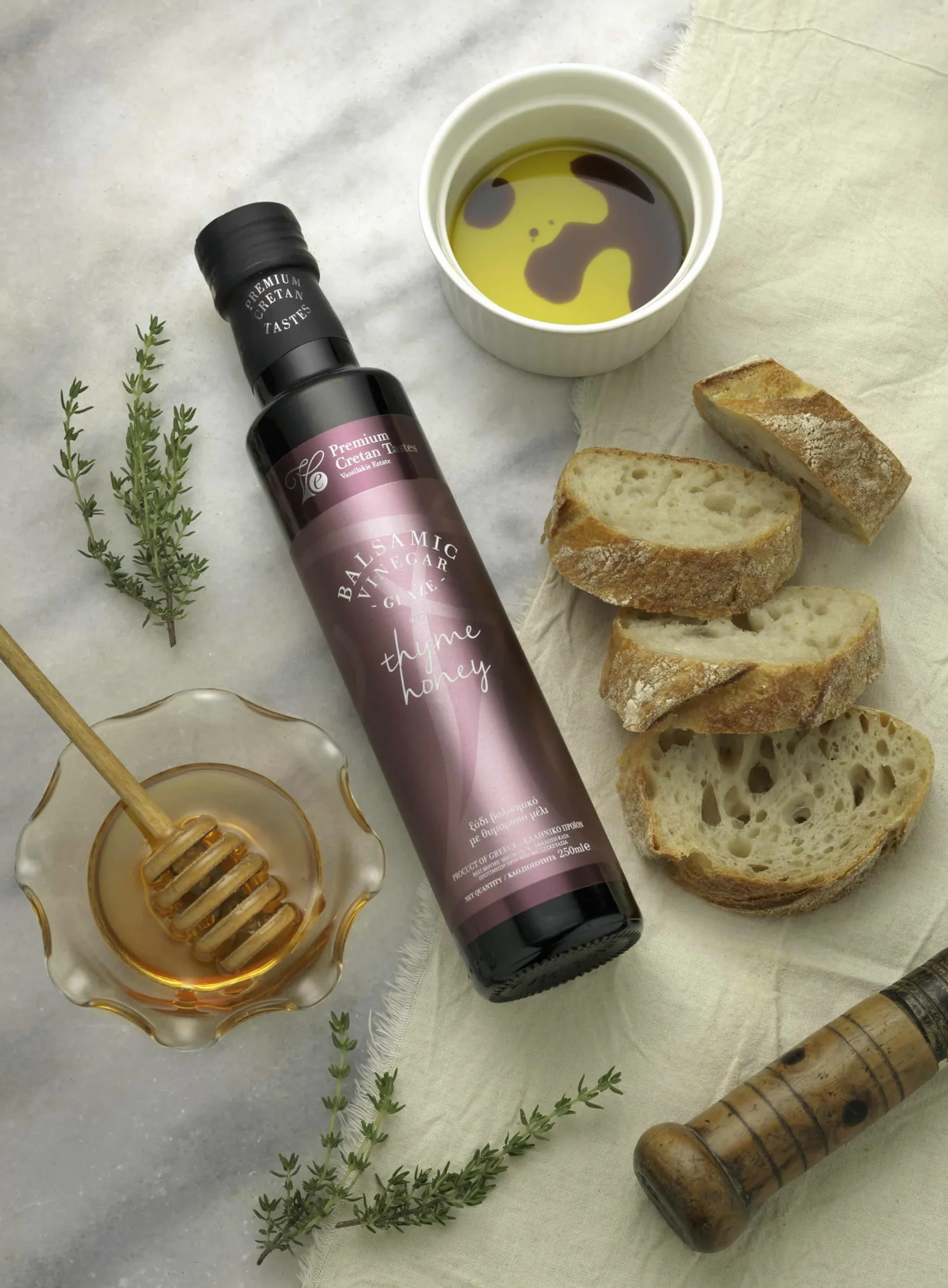 Vassilakis Estate Grecki Ocet Balsamiczny z Miodem Tymiankowym, 250 ml