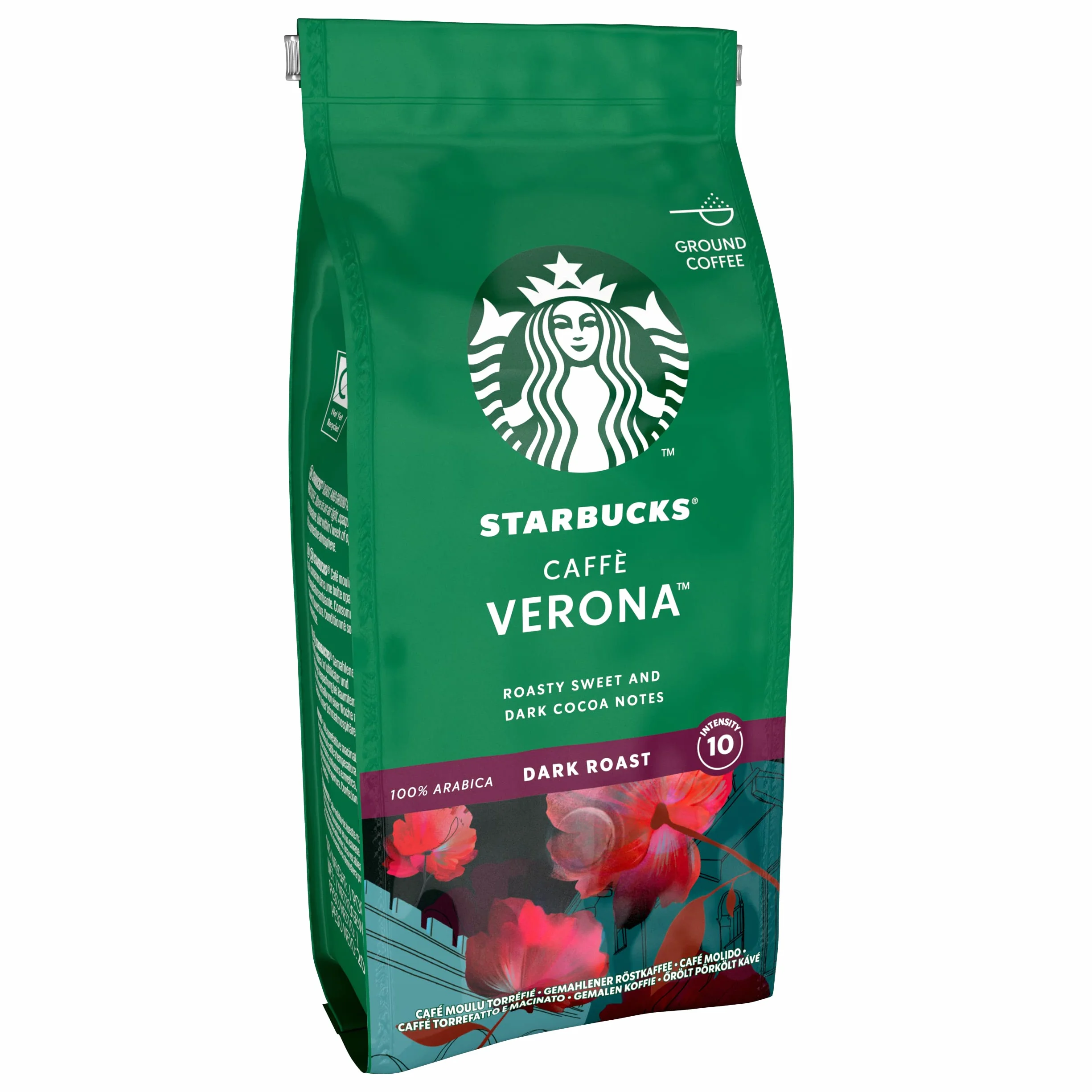 STARBUCKS Caffè Verona, Dark Roast, Kawa Mielona 200g (6 sztuk w zestawie)