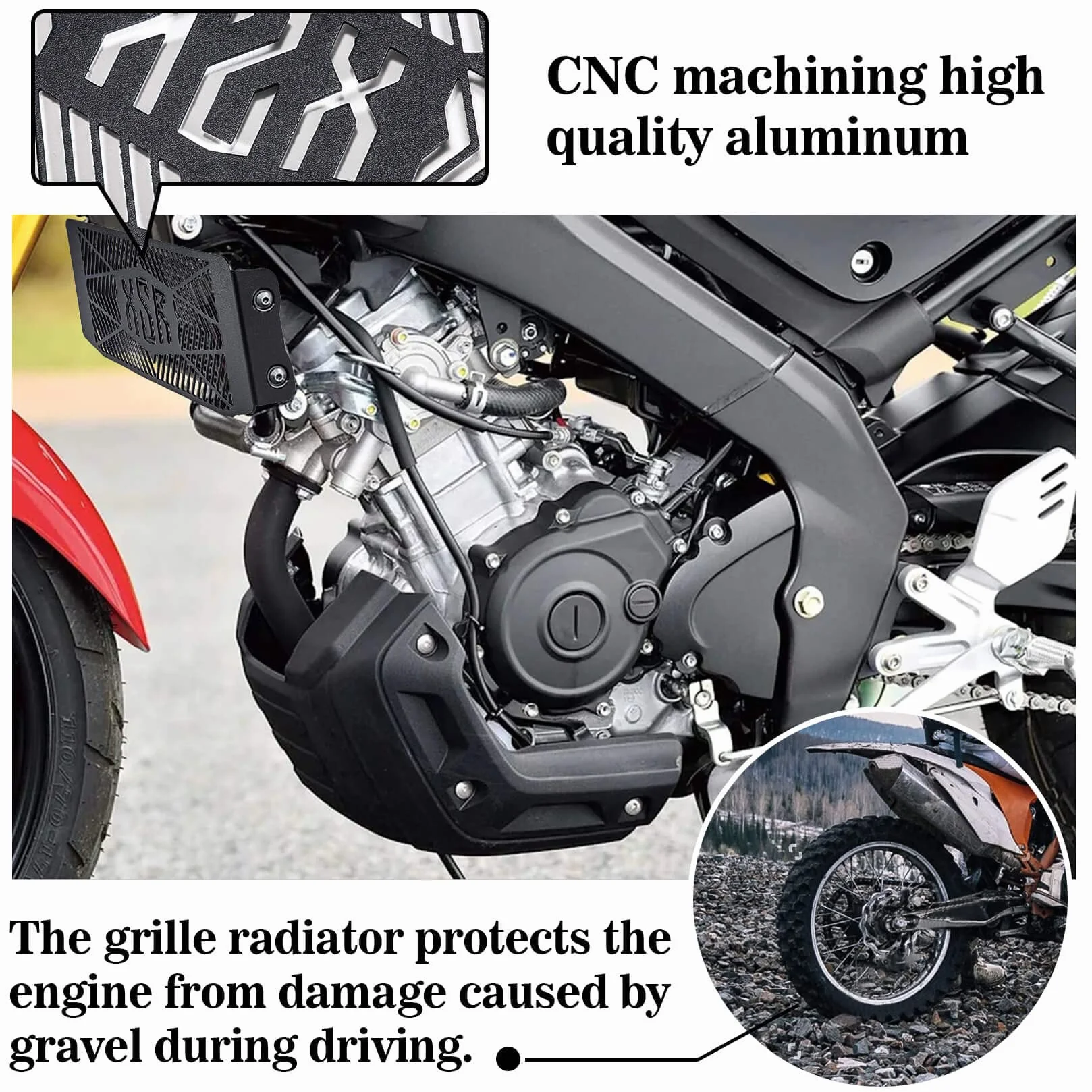 Osłona chłodnicy Yamaha XSR-125 XSR-155 2019-2023 kratka ochronna