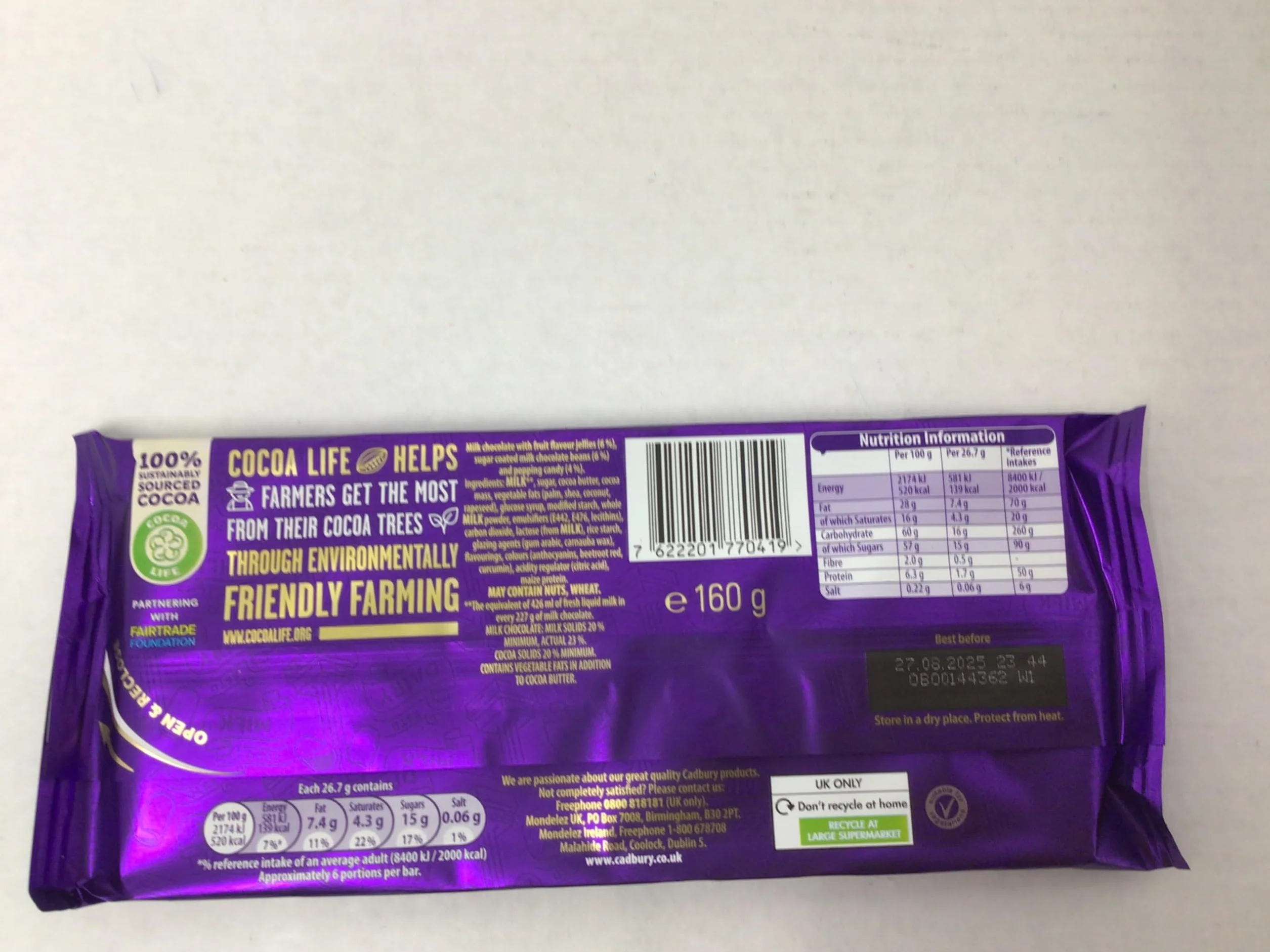 Cadbury Mleko Dairy Marvellos Creations Jelly Popping Candy Shells 200 g