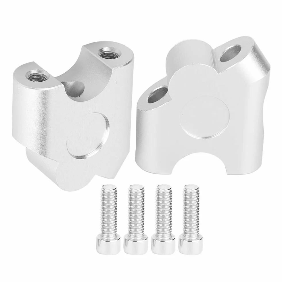 Zacisk kierownicy motocykla, 22mm uniwersalny uchwyt motocykla Bar Riser zacisk na kierownicę Powrót Move Adapter do montażu (chrom)