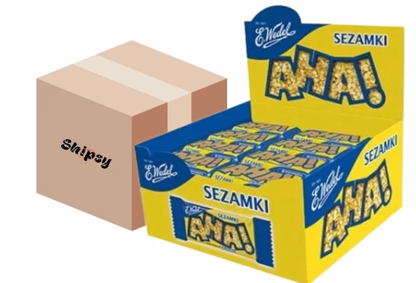 Wedel Sezamki AHA – 40 batoników sezamowych 1,088 kg, Zestaw Chrupiących Batoników Sezamowych
