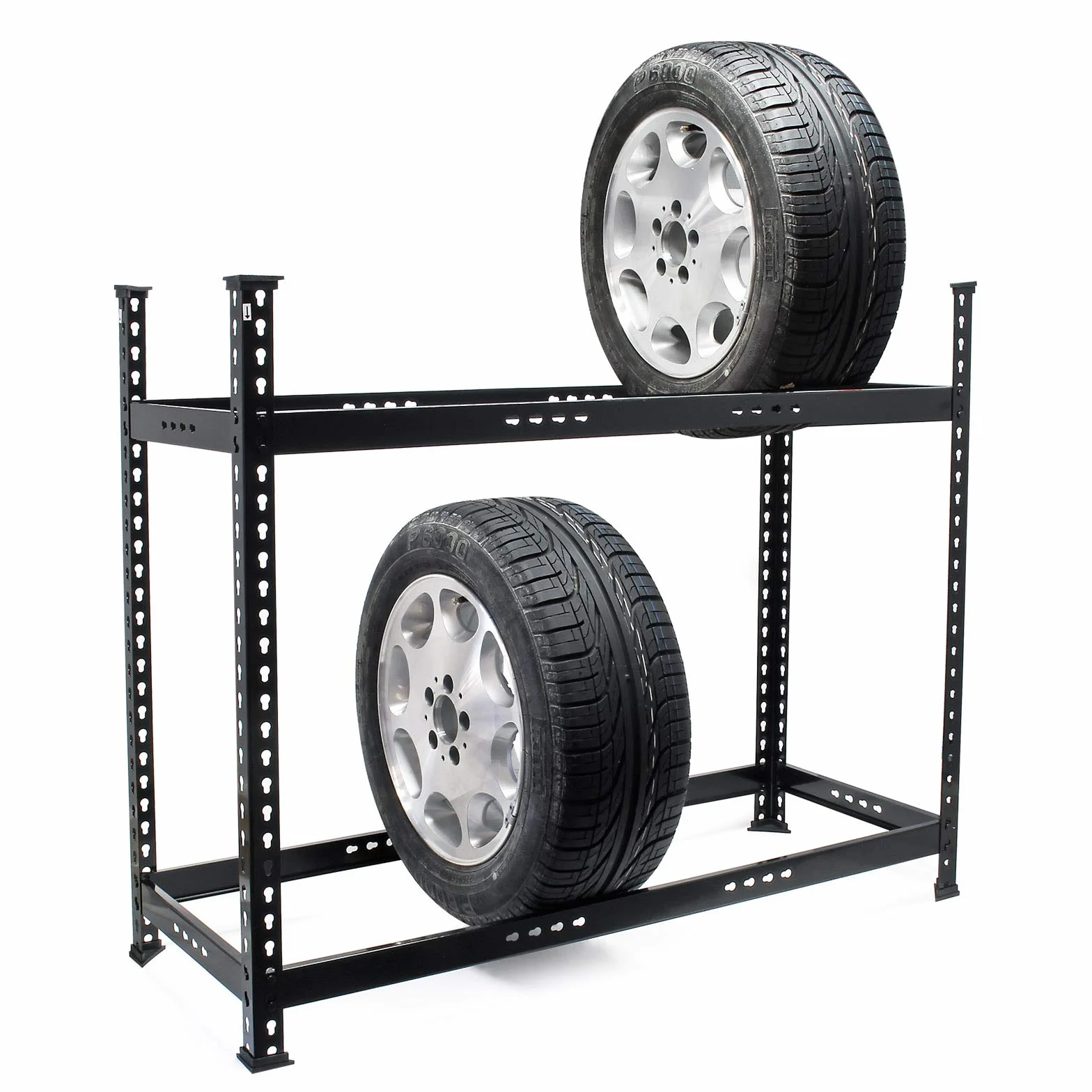 Wiltec Regał na opony 2 poziomowy 150 kg 120 x 44 x 101 cm