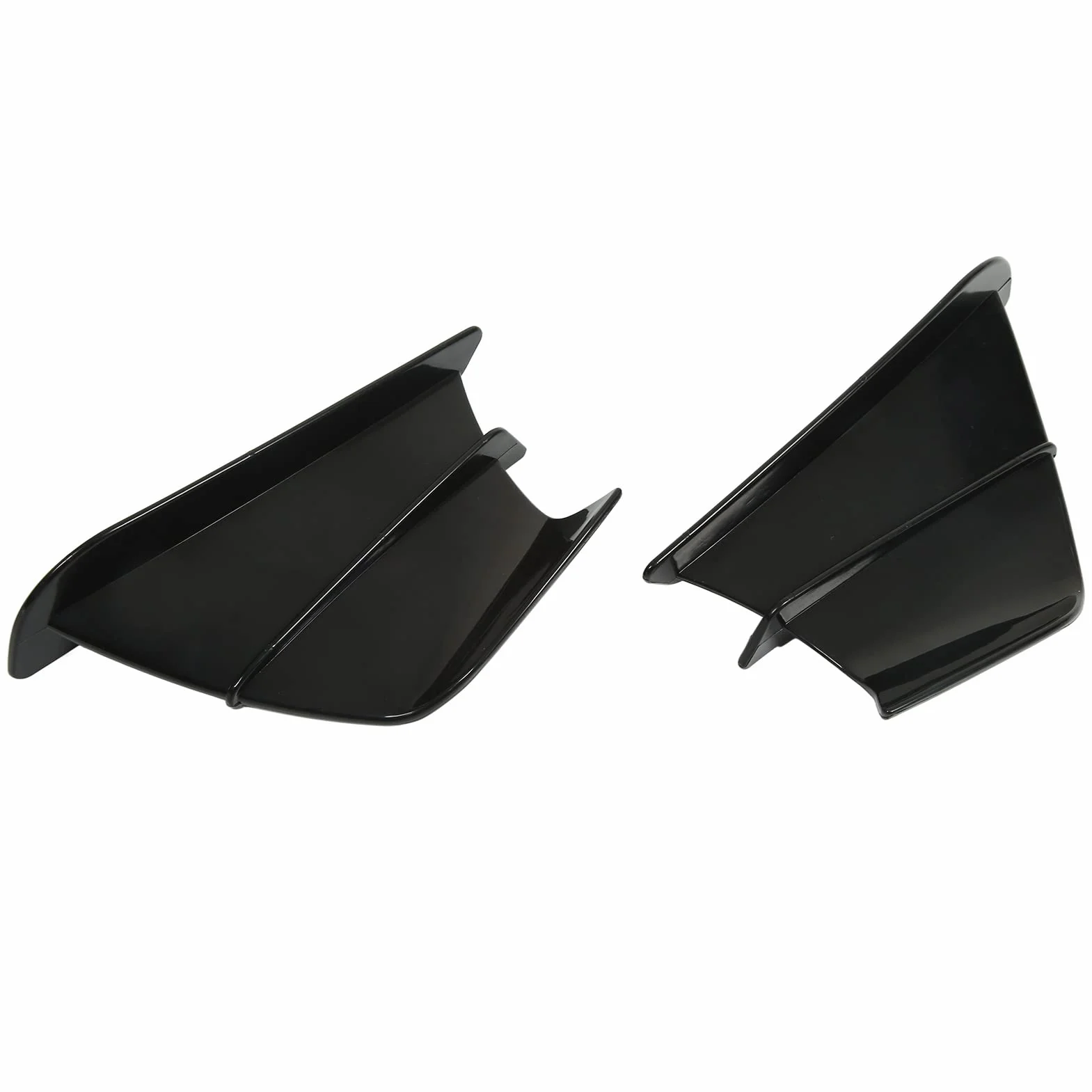Skrzydło Aerodynamiczne KIMISS, Spojler Boczny Motocykla Owiewka Przednia Skrzydła Aerodynamiczne Skrzydła dla NINJA400 NINJA250 Z900 Z1000(Czarny błyszczący)