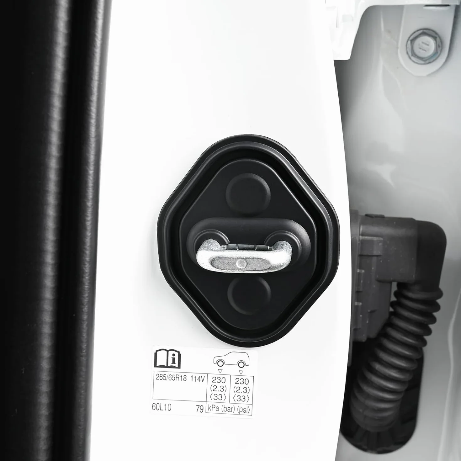 SHIFENG Silikonowa osłona zamka drzwi kompatybilna z Toyota Land Cruiser 250 1958 Prado LC250 J250 2024 2025 akcesoria wykończeniowe do zamka drzwi, zestaw 4 szt