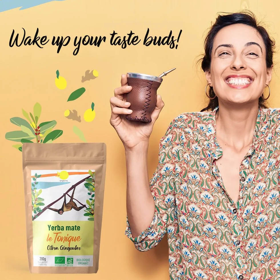 ORIGEENS Yerba Mate Lemon 200g Bio Ekologiczny Napój Energetyczny Detoks