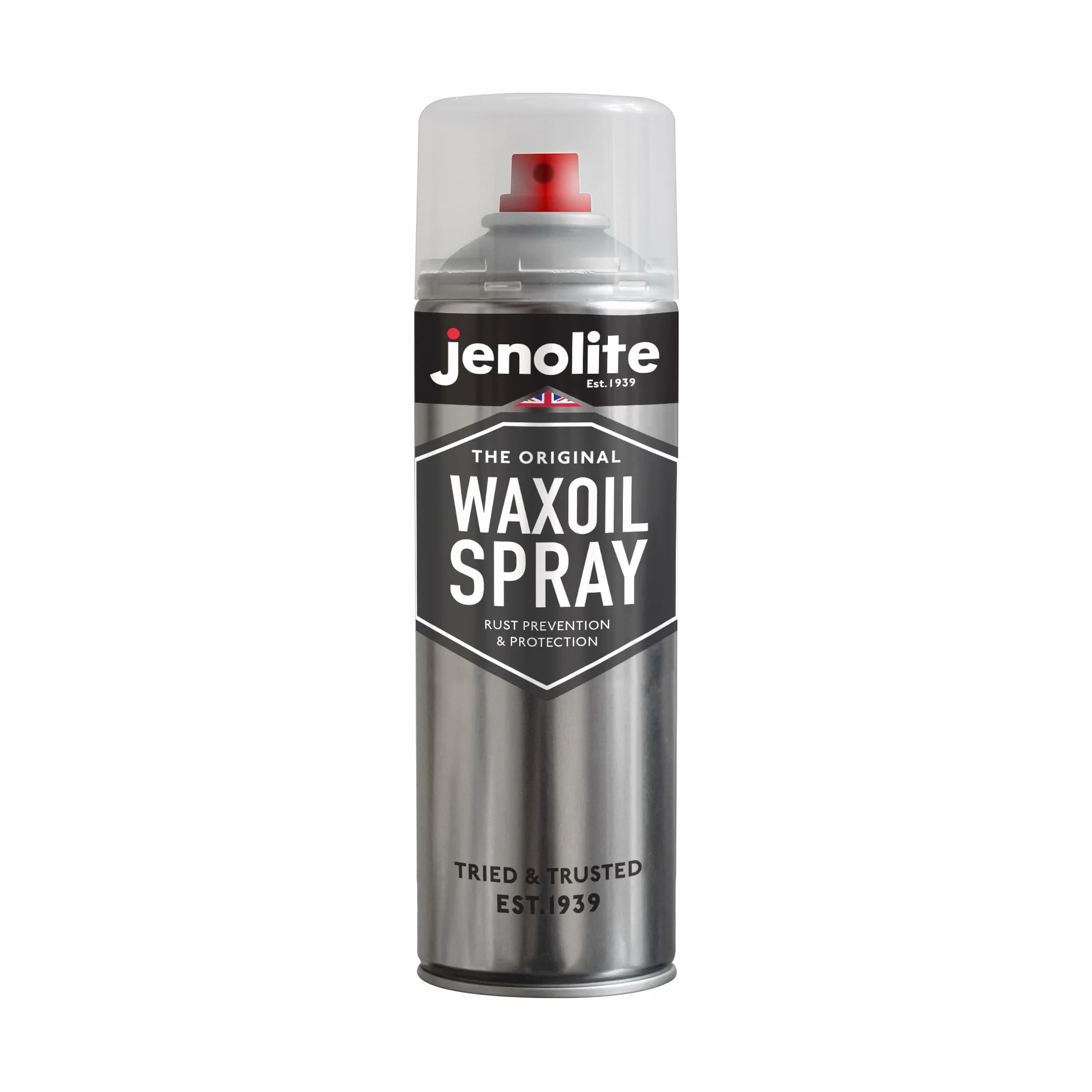 JENOLITE Waxoil zapobieganie rdzy i ochrona aerozolu, przezroczysty, woskowy spray antykorozyjny do samochodów, samochodów dostawczych i motocykli, spray chroniący przed rdzą, 500 ml