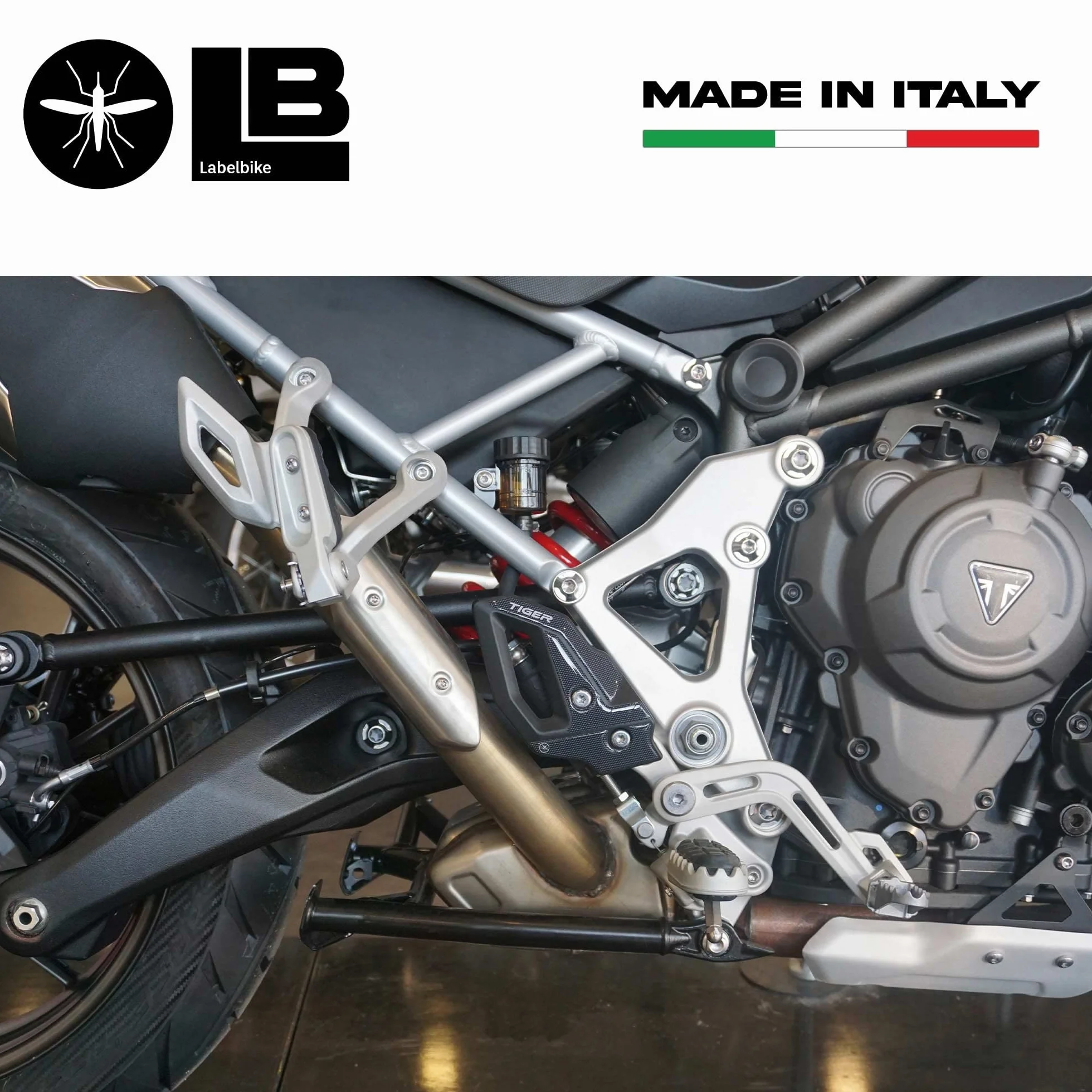 labelbike - Naklejki 3D Podkładki progowe Podnóżki Podnóżki Motocyklowe kompatybilne z Triumph Tiger 1200 GT - GT Pro - Rally Pro 2022