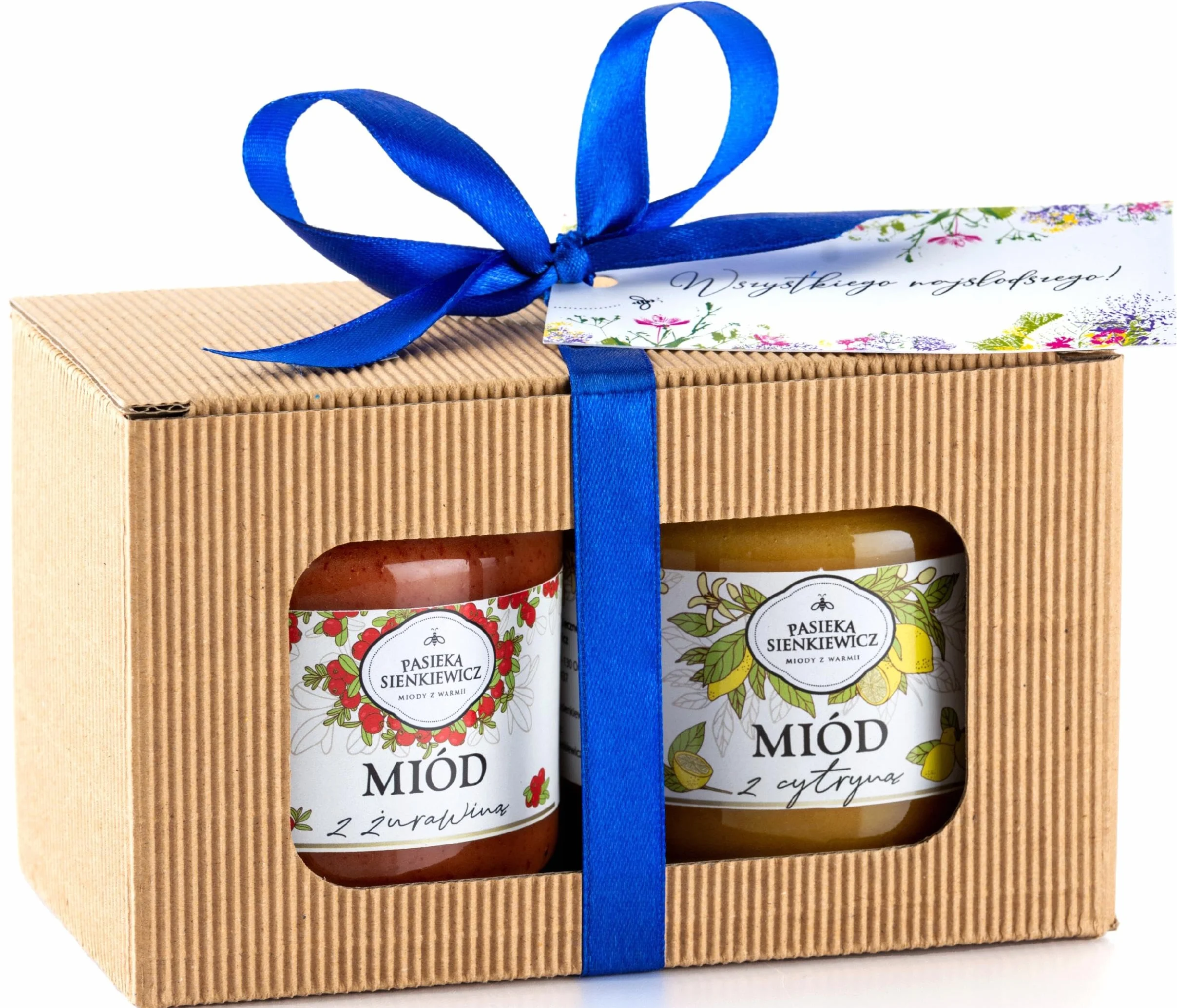 Miod Smakowy 2 x 250g Zestaw Prezentowy Naturalnych Miodów z Warmii